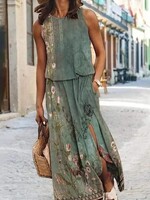 Print maxi dress