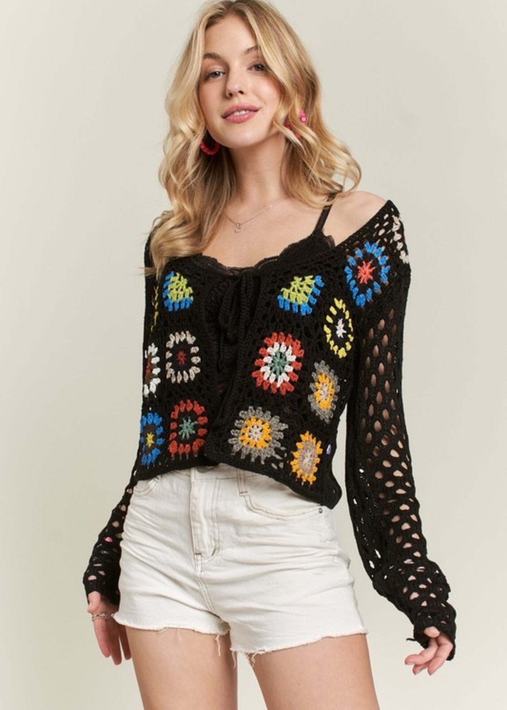 Crochet open cardigan +3 colors