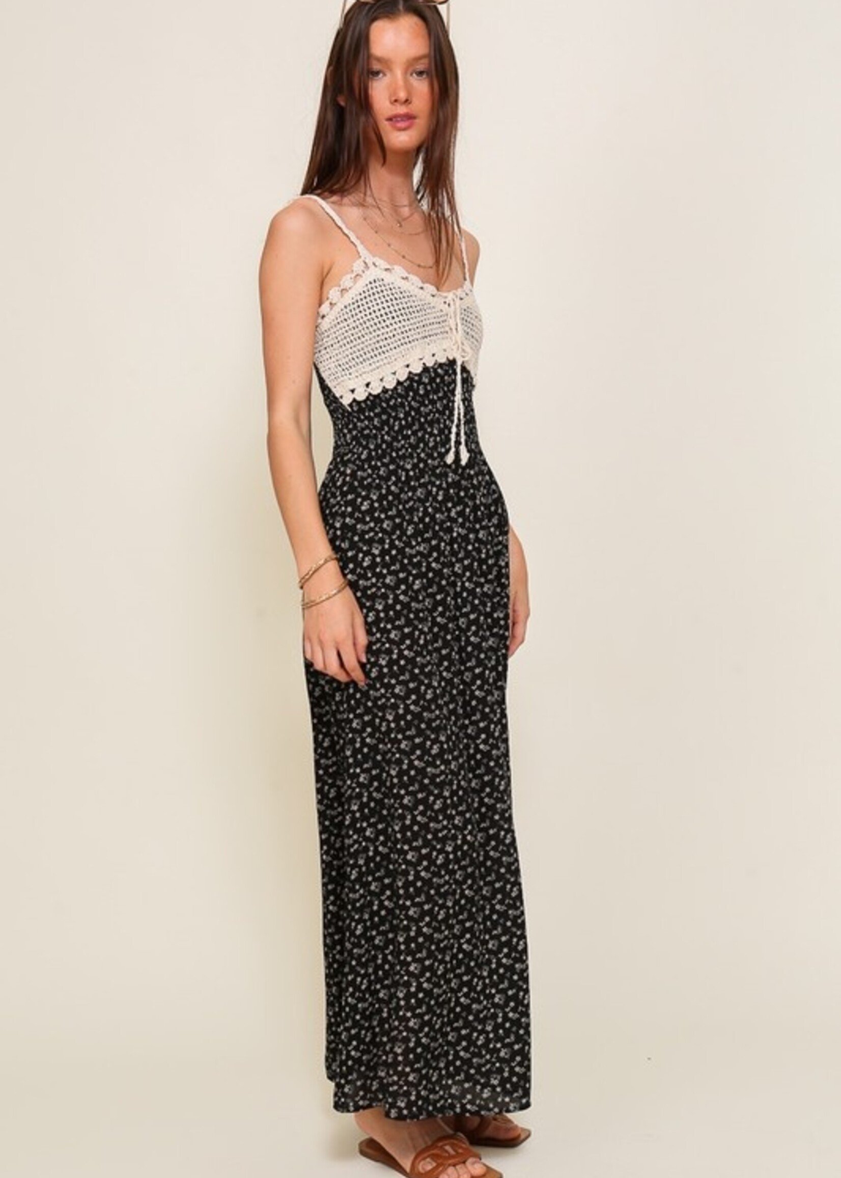 Crochet print maxi +2 colors