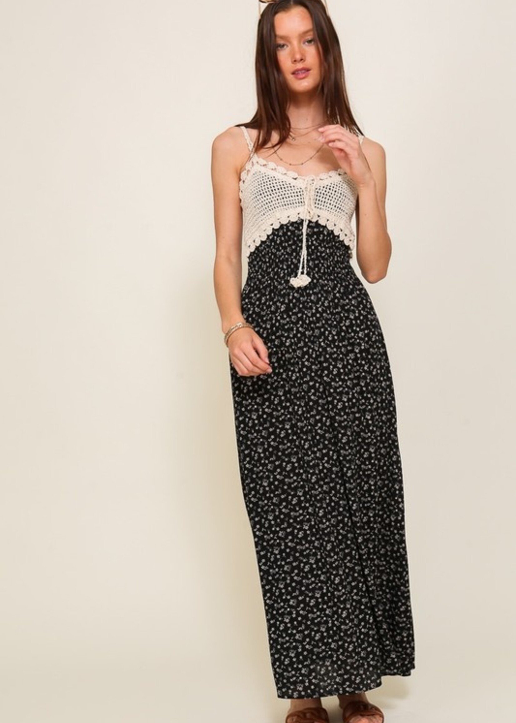 Crochet print maxi +2 colors