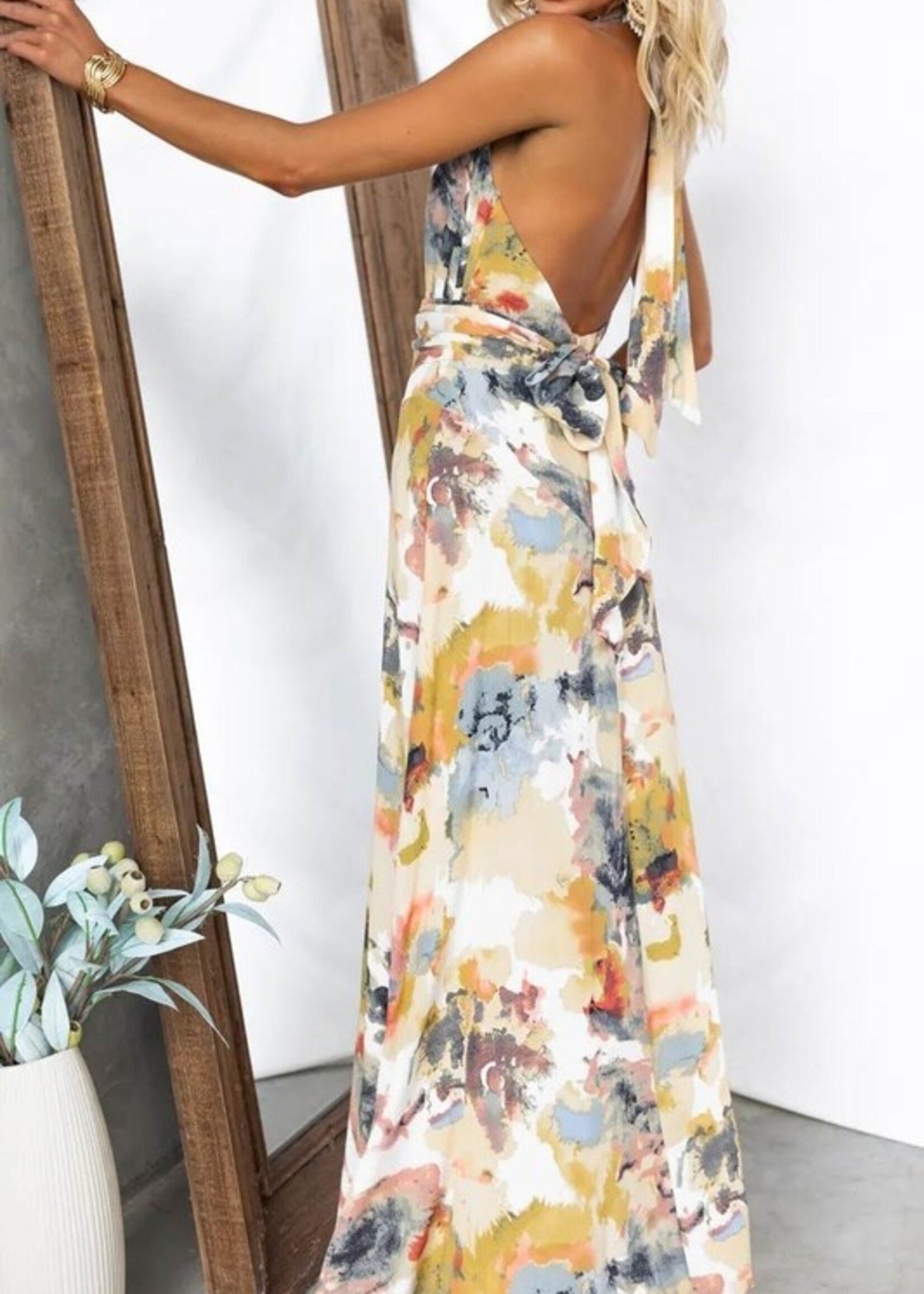 Swirl print maxi