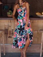 Floral halter maxi