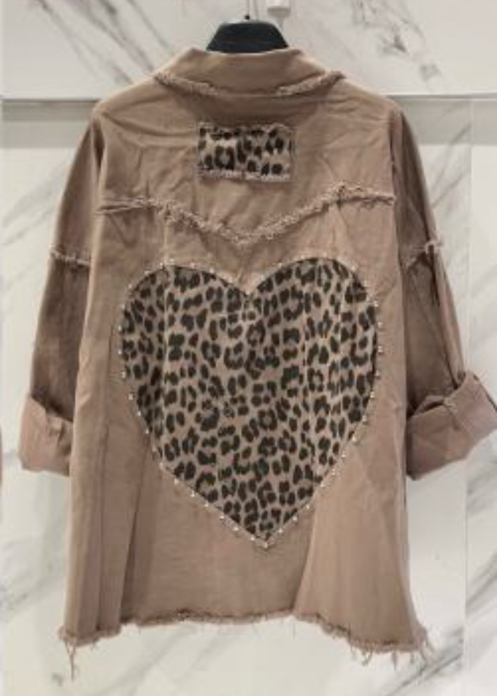 Leopard shirt jacket