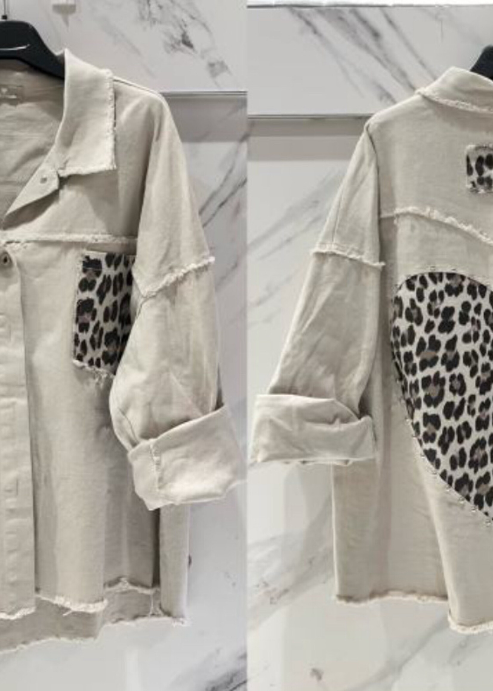 Leopard shirt jacket