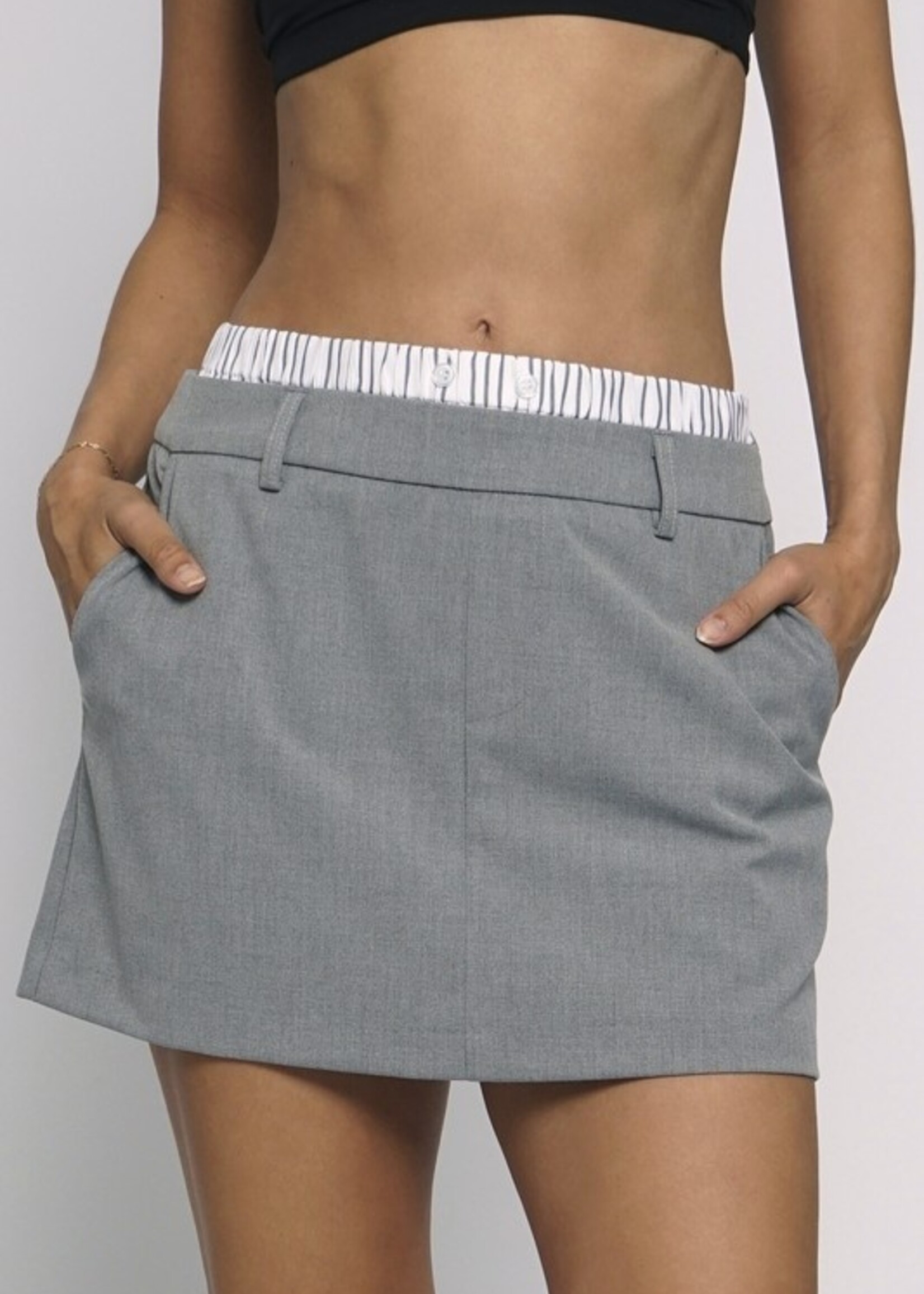 Exposed boxer skirt