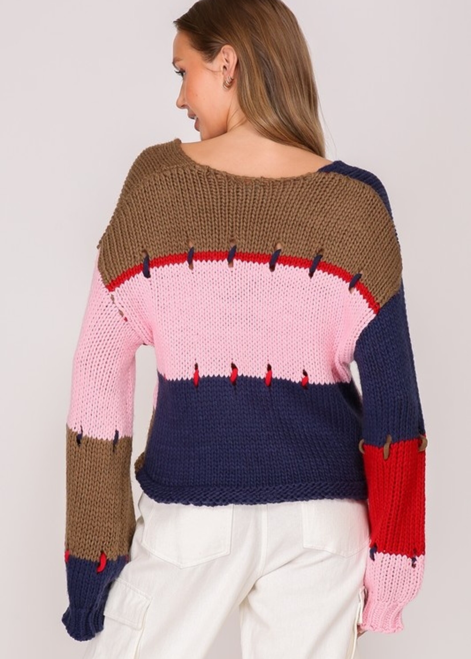 Color block sweater