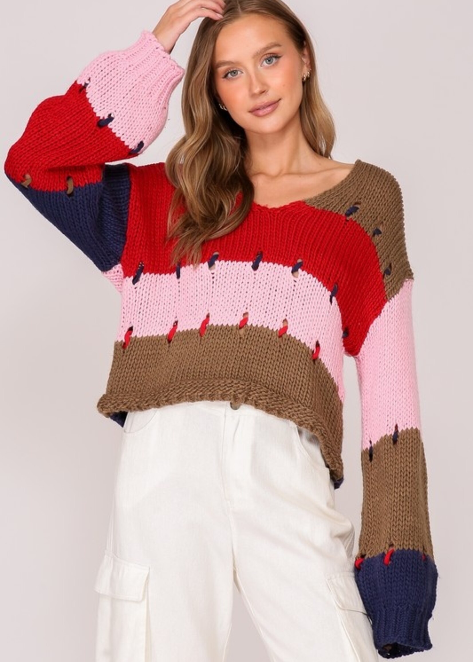 Color block sweater