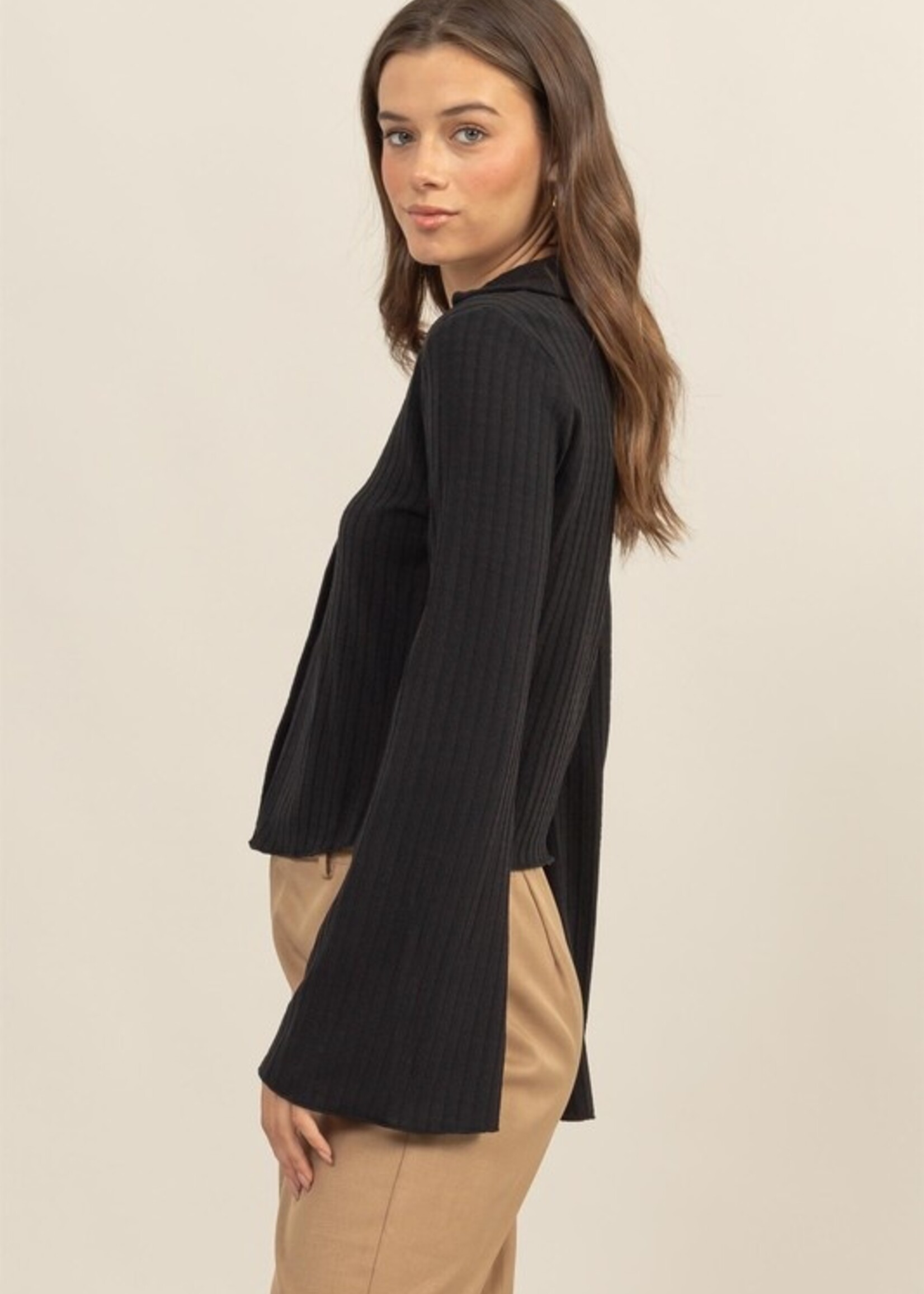 Knit collar top +2 colors