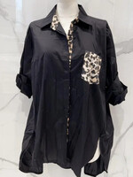 Leopard pocket blouse +2 colors