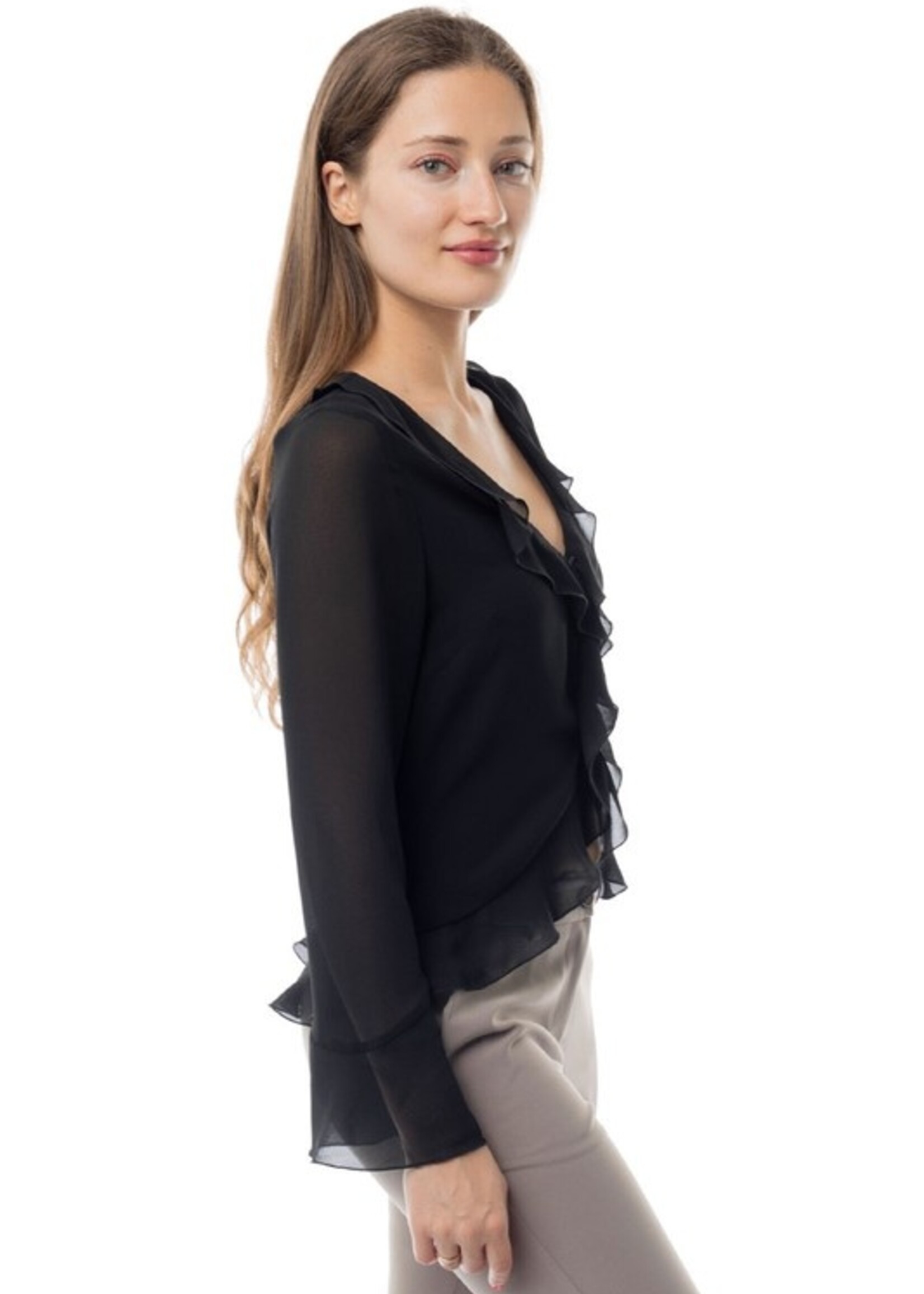Ruffle blouse 119033 - Towne Boutique