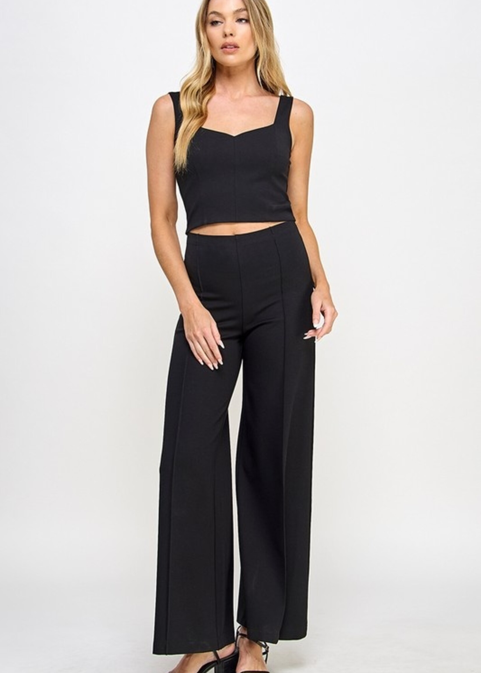 Ponte wide leg pant +2 colors