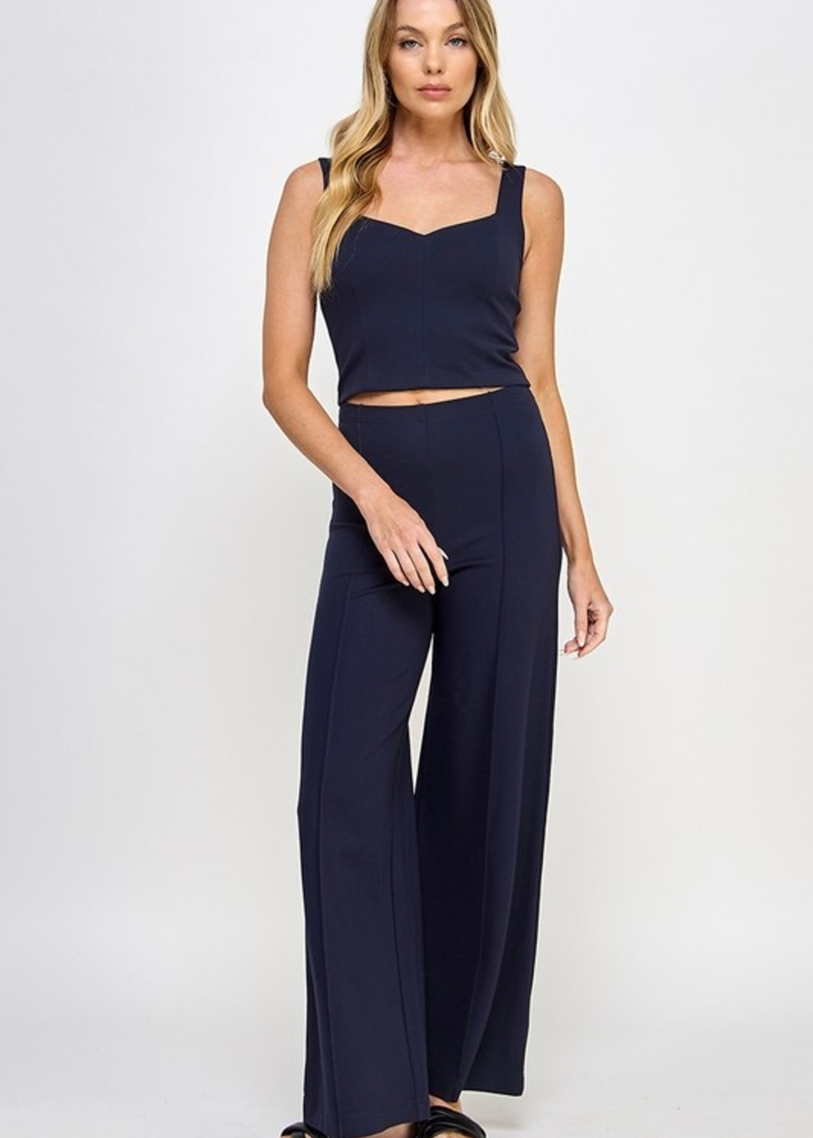 Ponte wide leg pant +2 colors