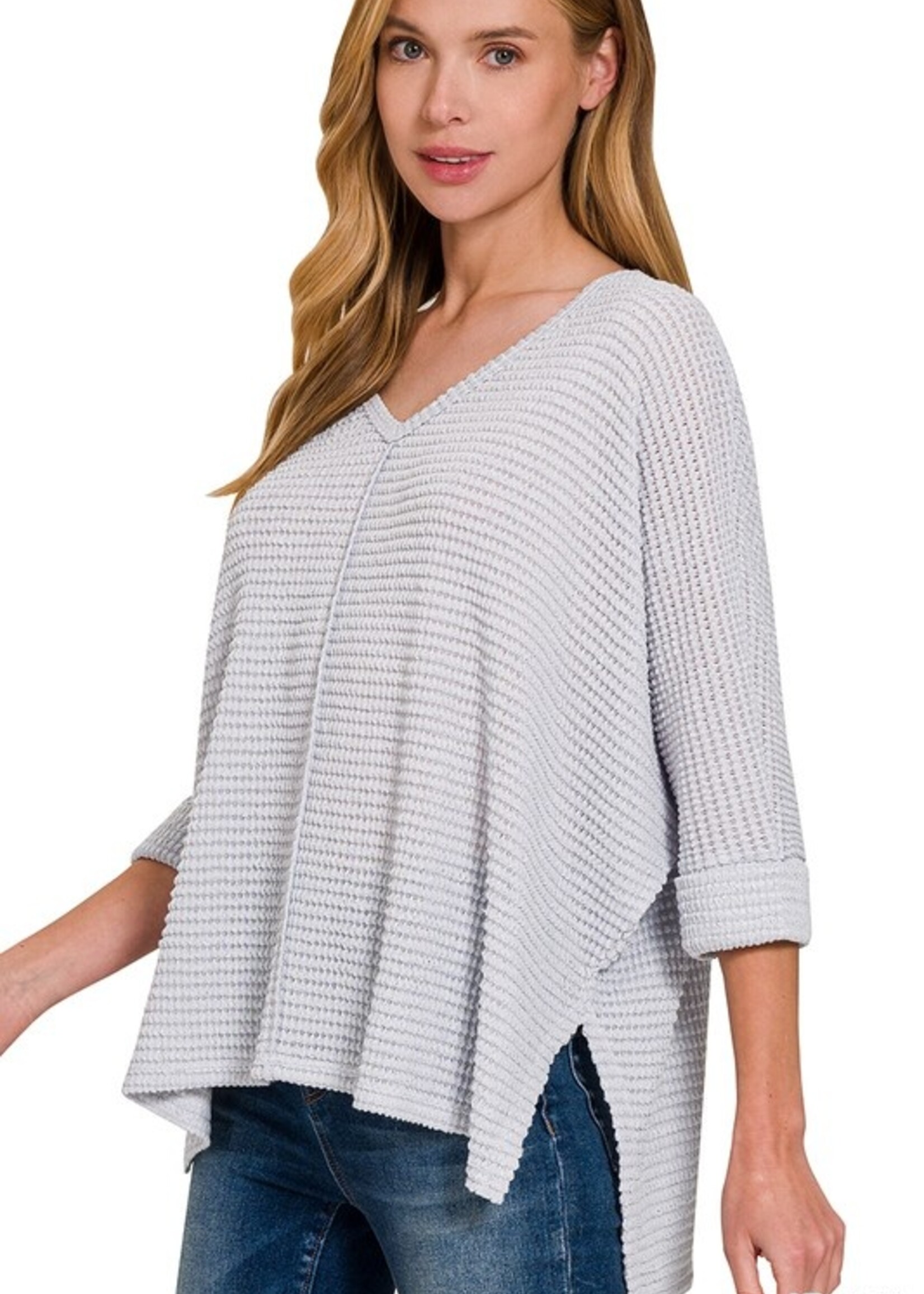 Waffle V neck +3 colors