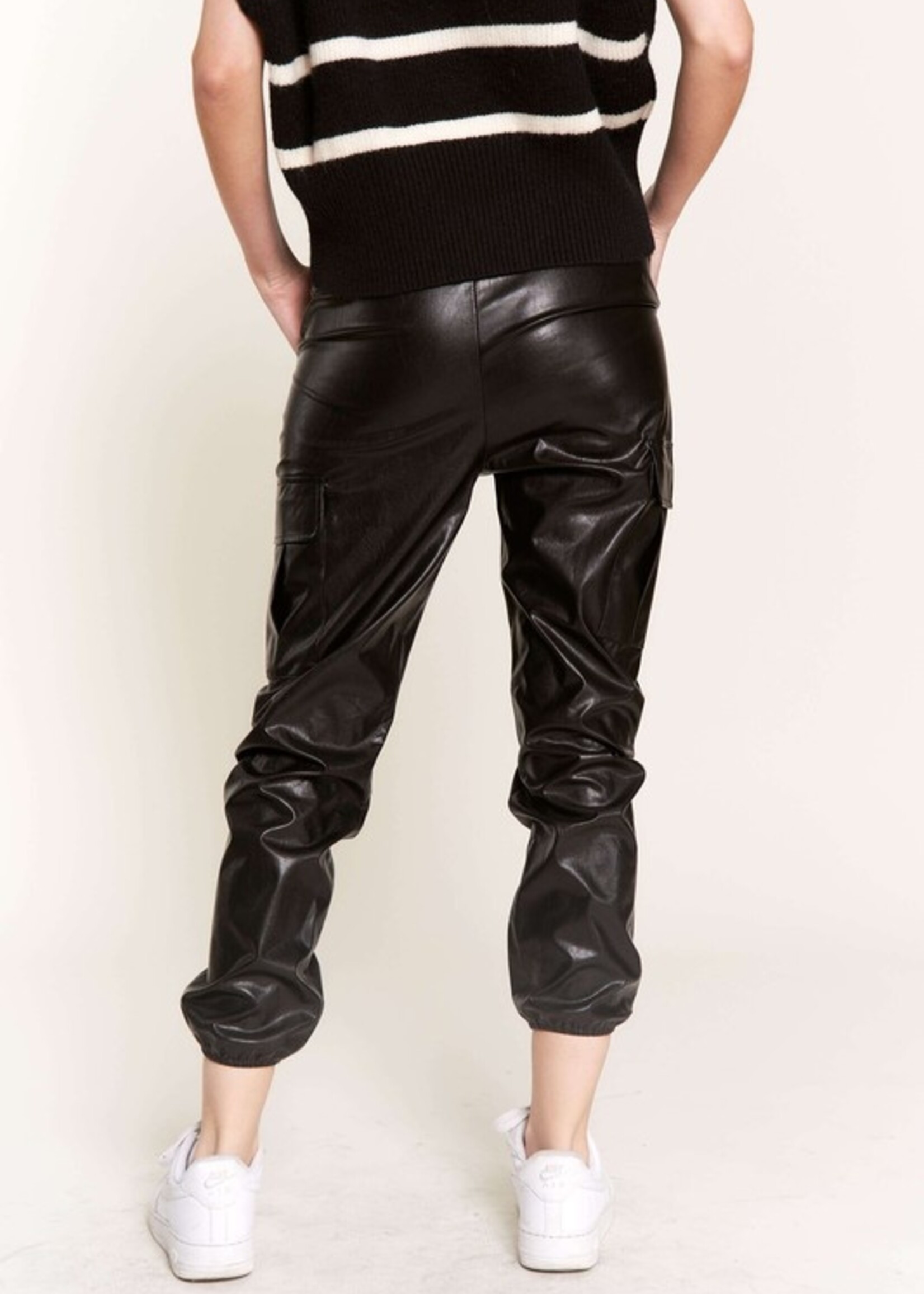 Leather cargo jogger +2 colors