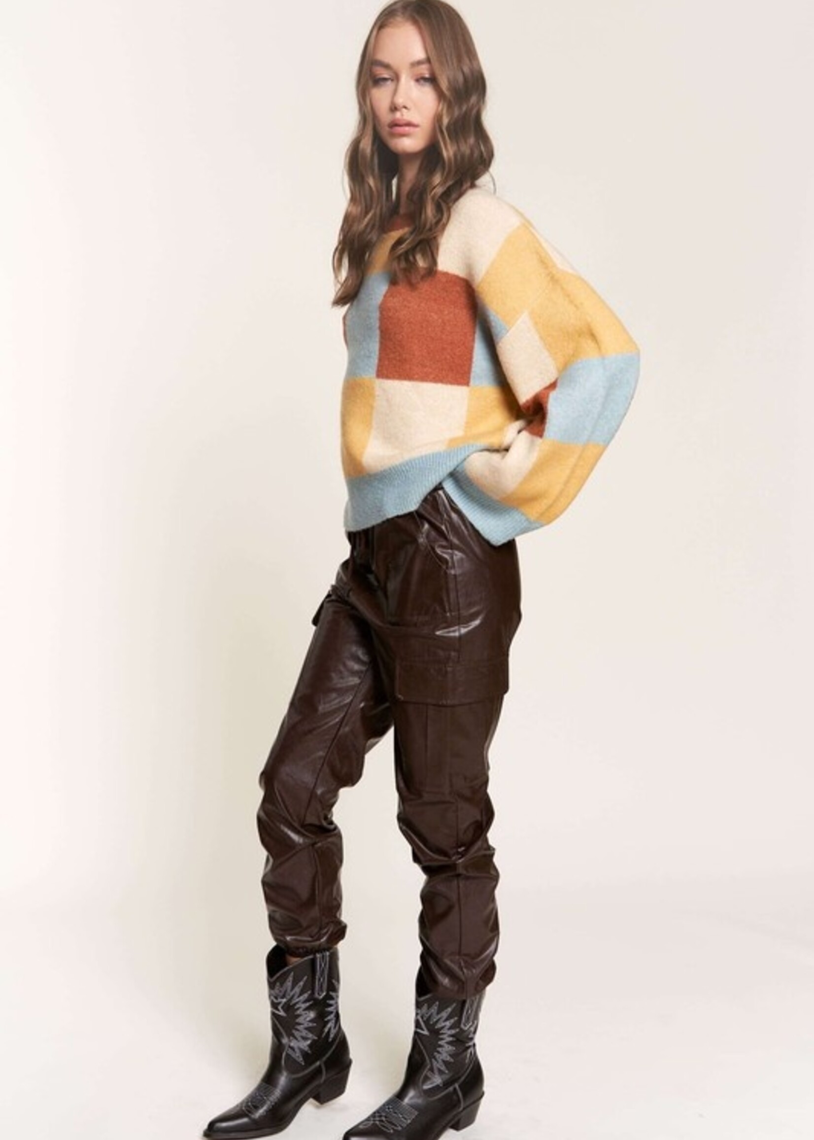 Leather cargo jogger +2 colors