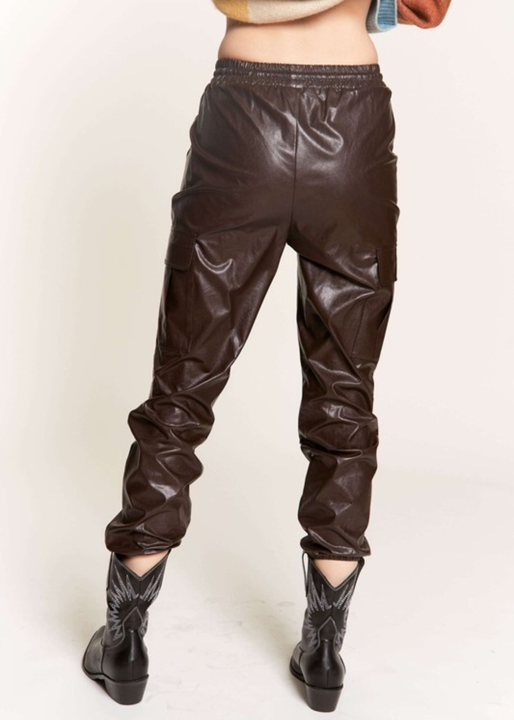 Leather cargo jogger +2 colors