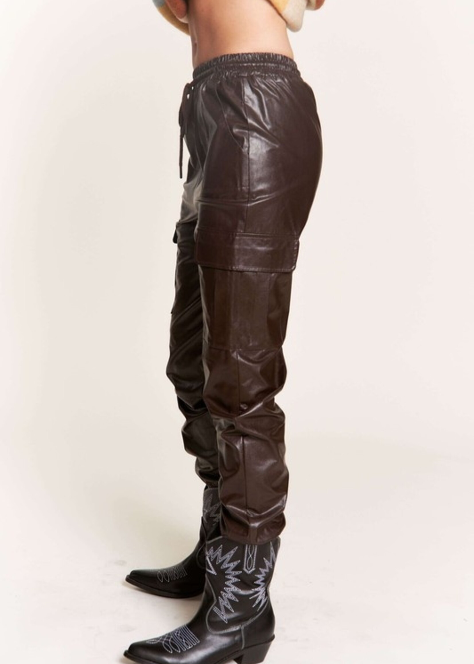 Leather cargo jogger +2 colors