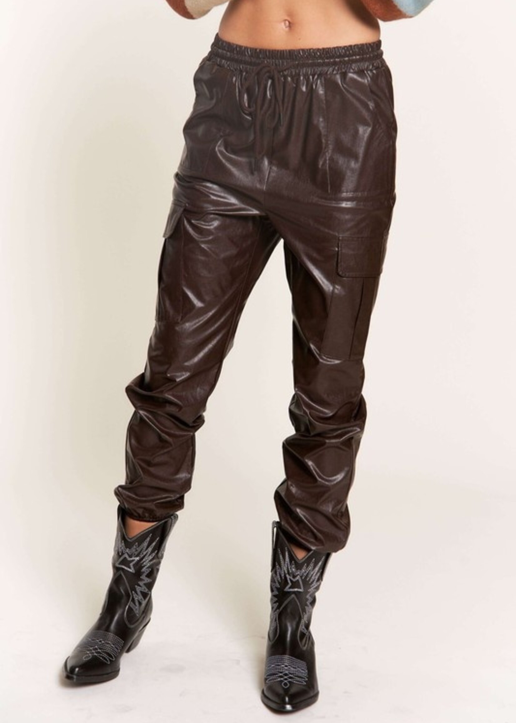 Leather cargo jogger +2 colors