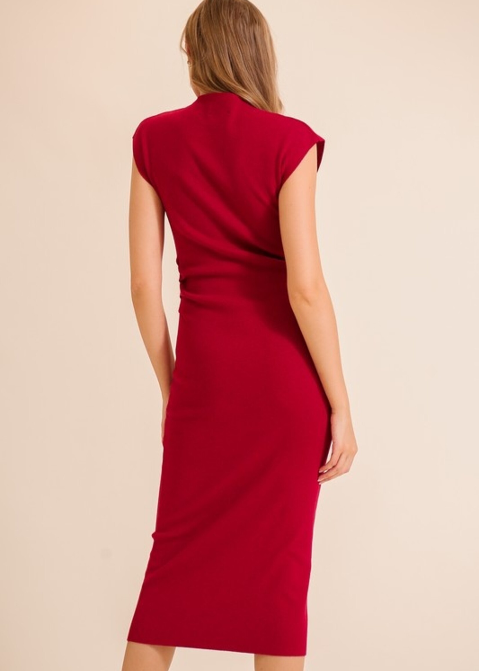 Sleeveless mock neck dress +2 colors