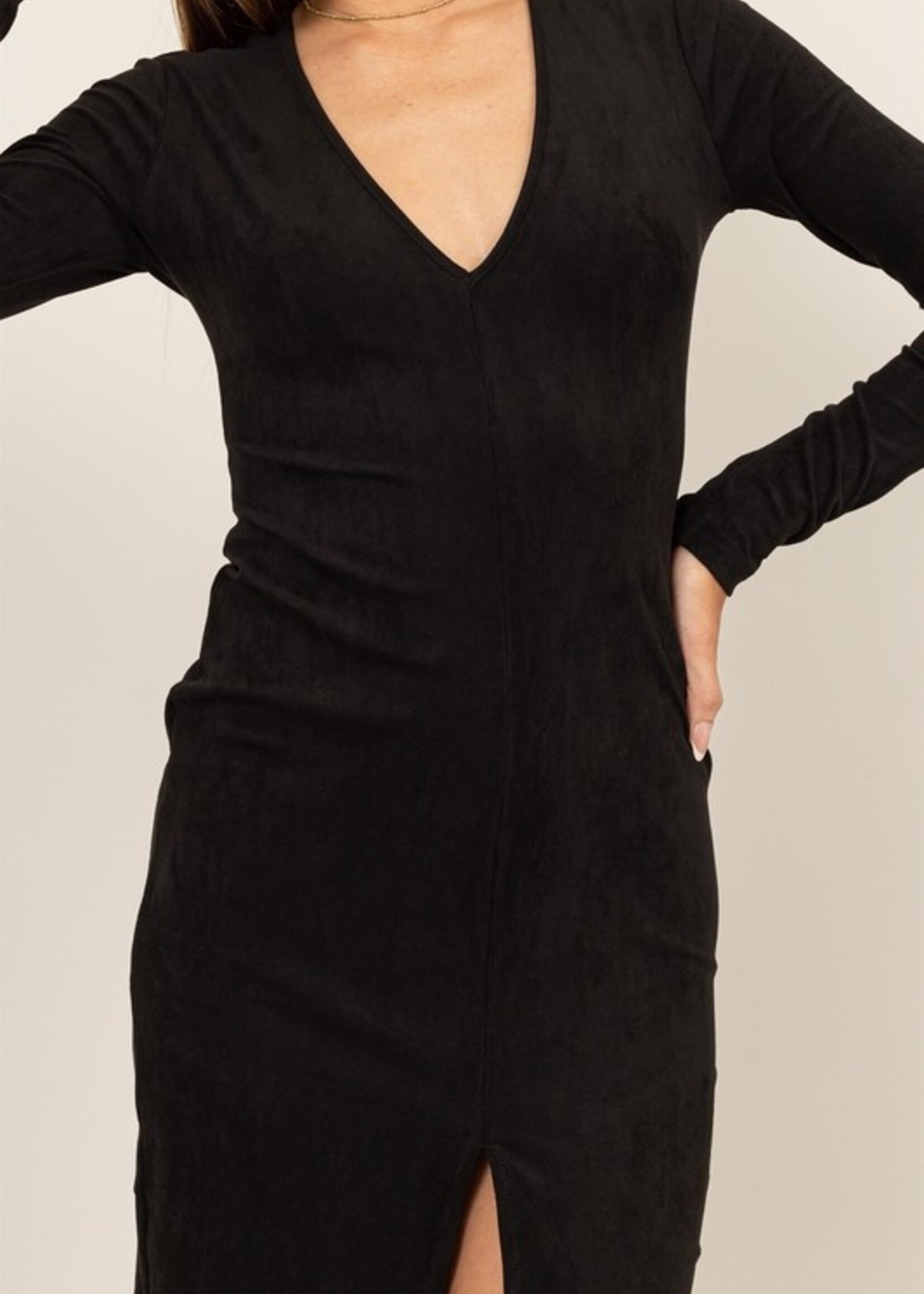 Suede midi dress +2 colors