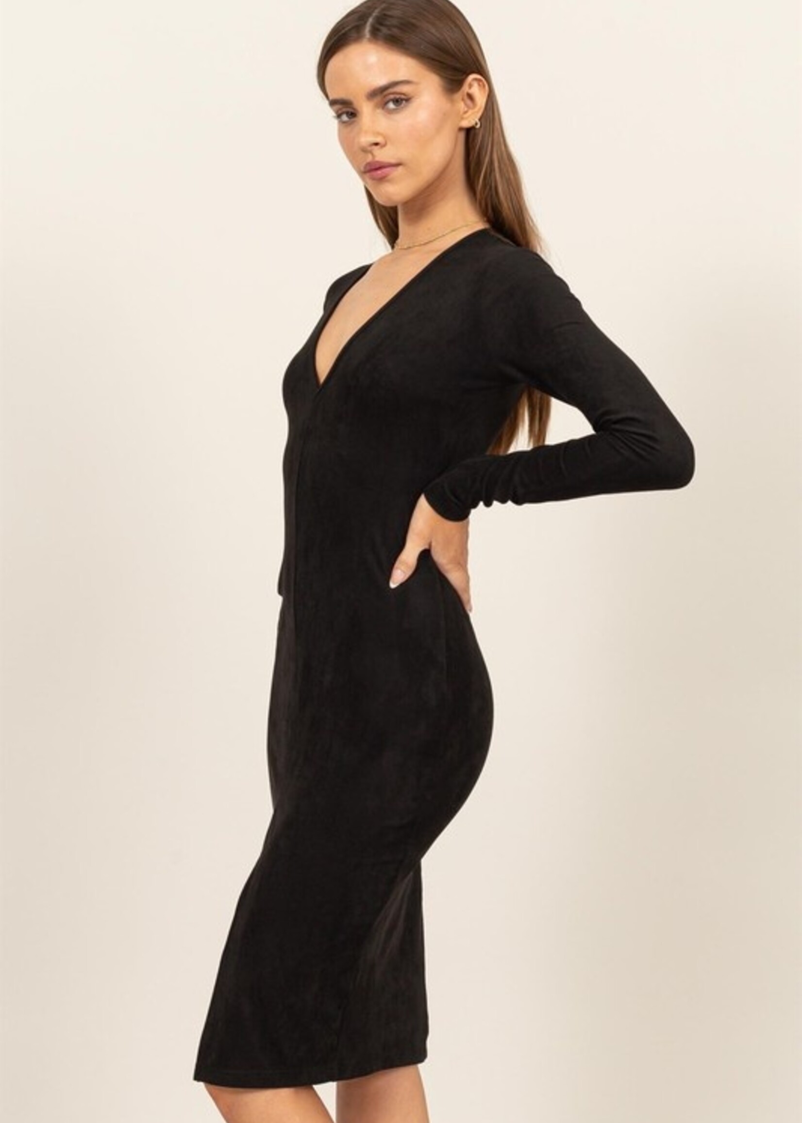 Suede midi dress +2 colors