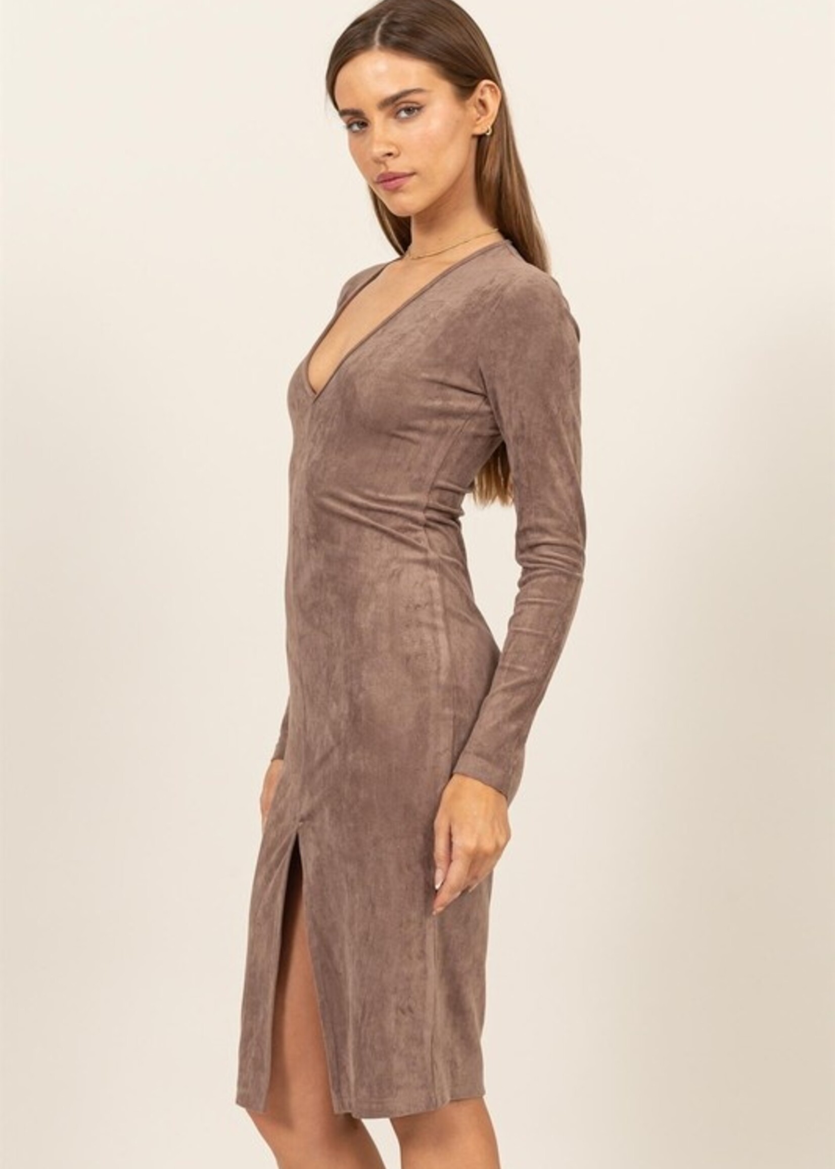 Suede midi dress +2 colors