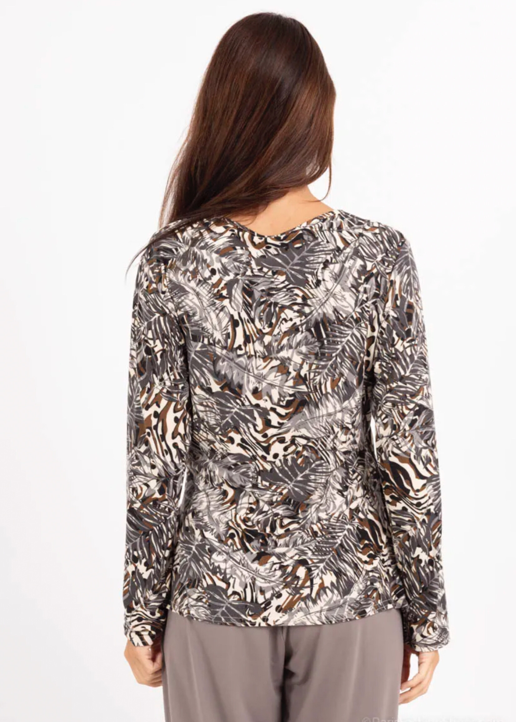 Crossover print top