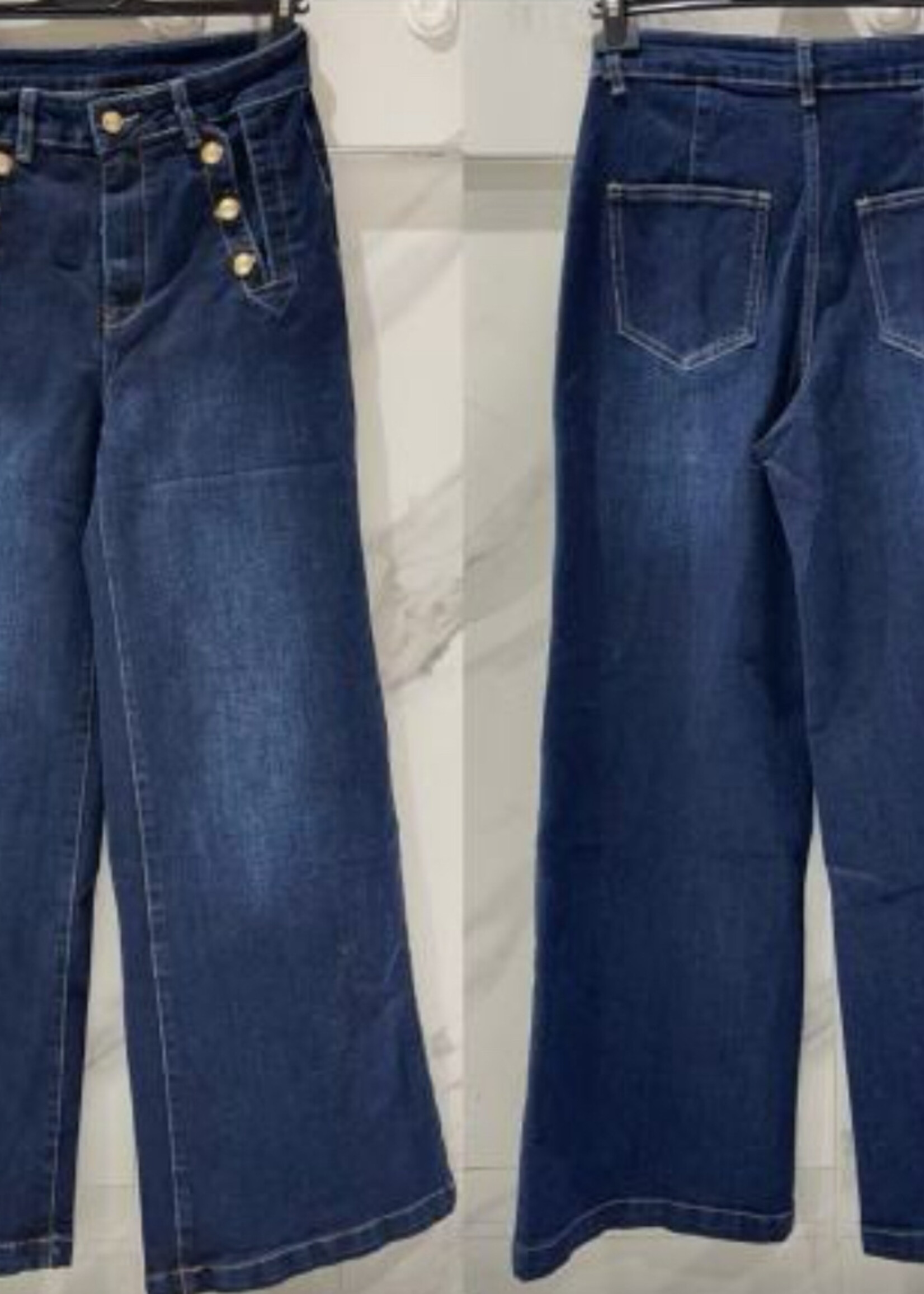 Gold button jean