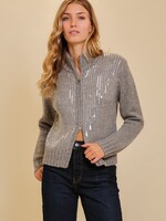 Sequin zip sweater +2 colors