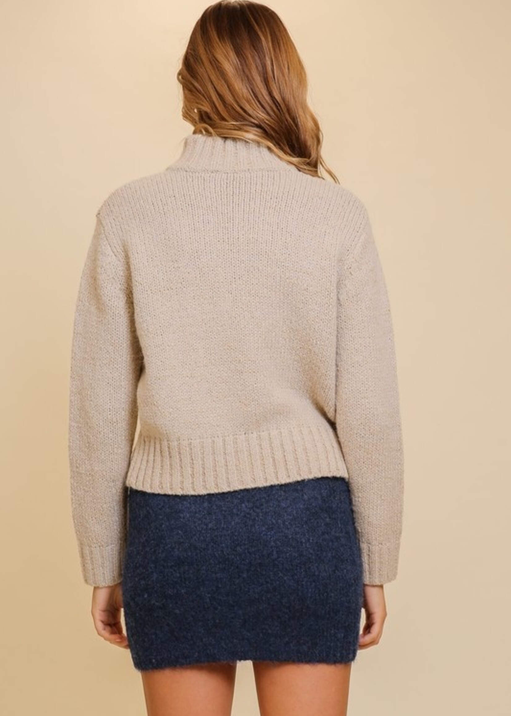 Sequin zip sweater +2 colors
