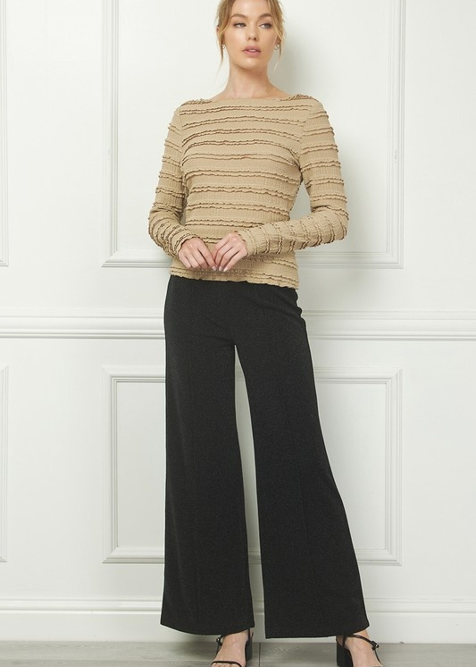 Lurex pintuck pant