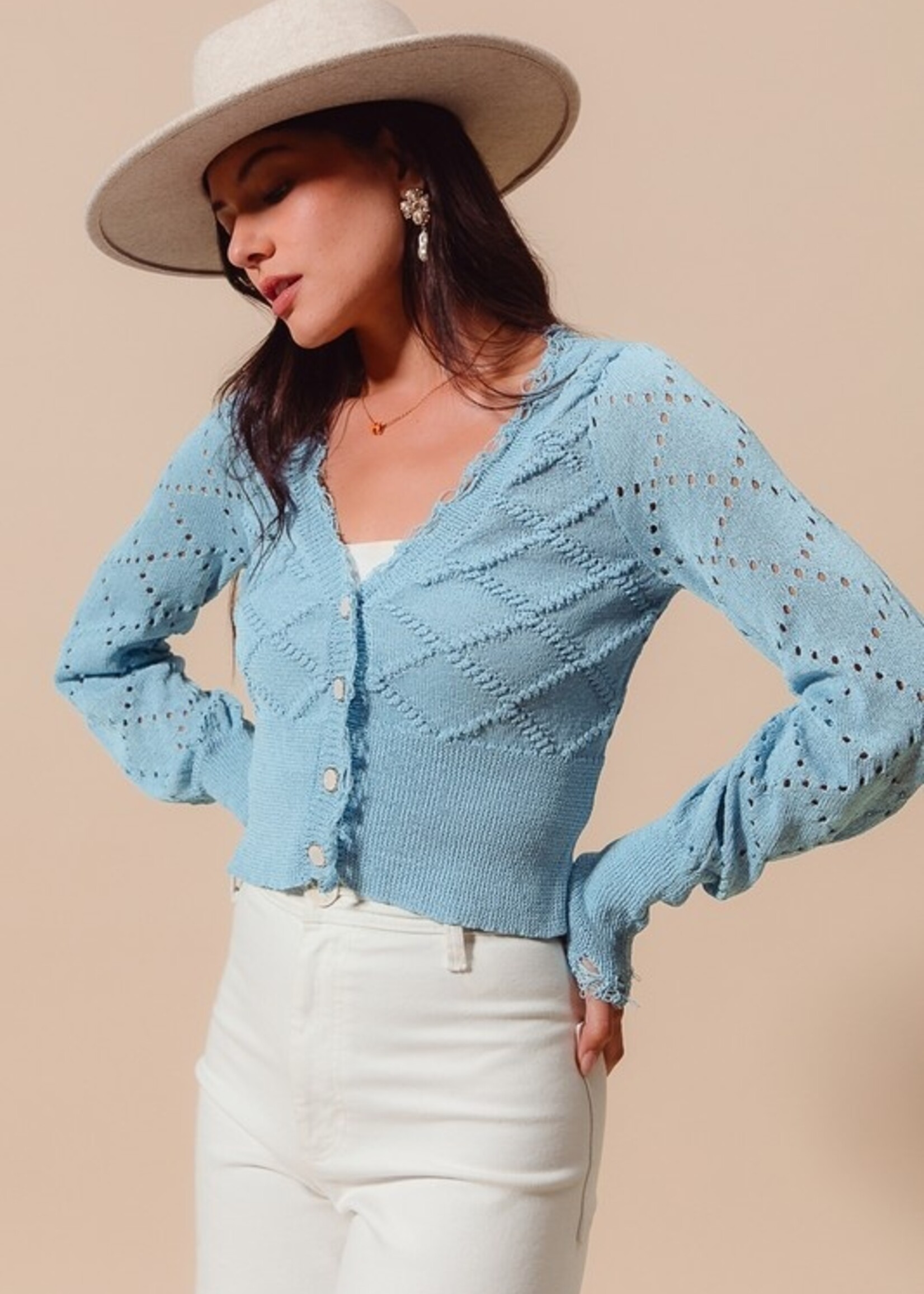 Frayed edge cardigan +4 colors