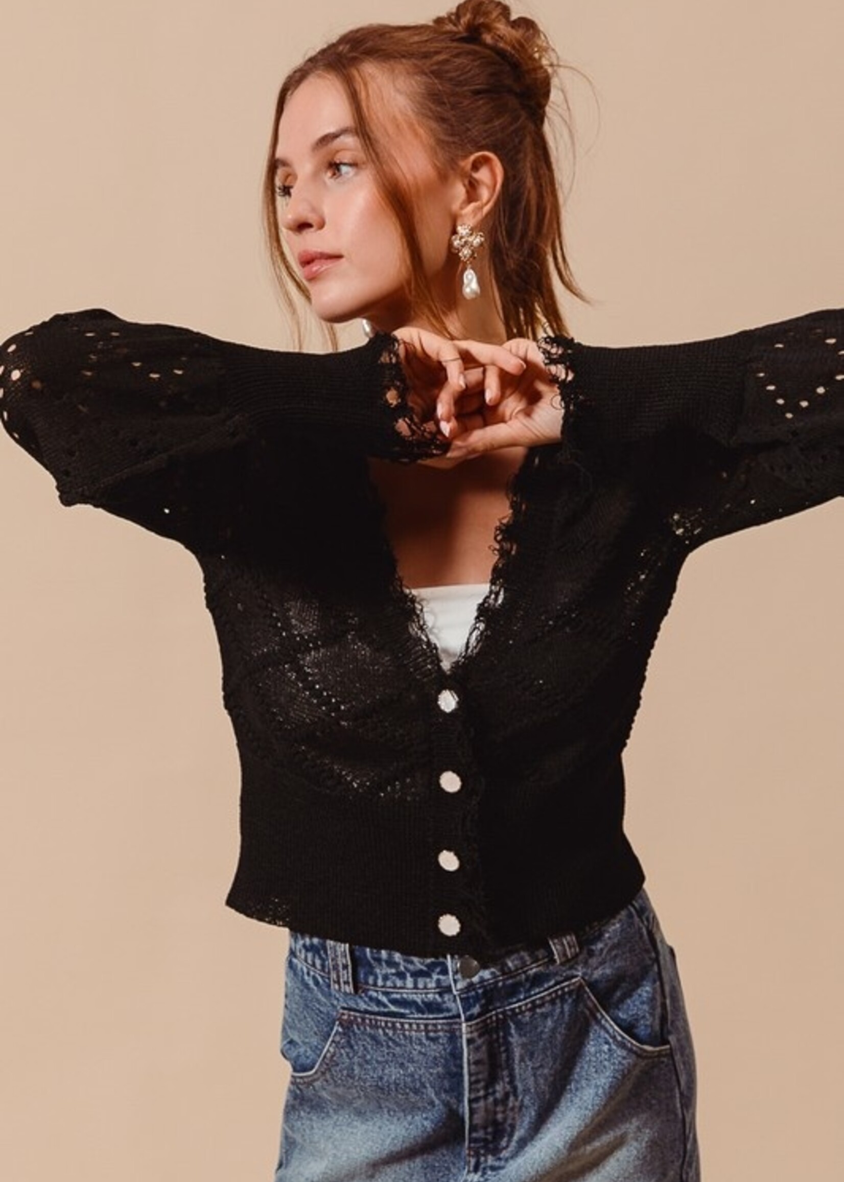 Frayed edge cardigan +4 colors