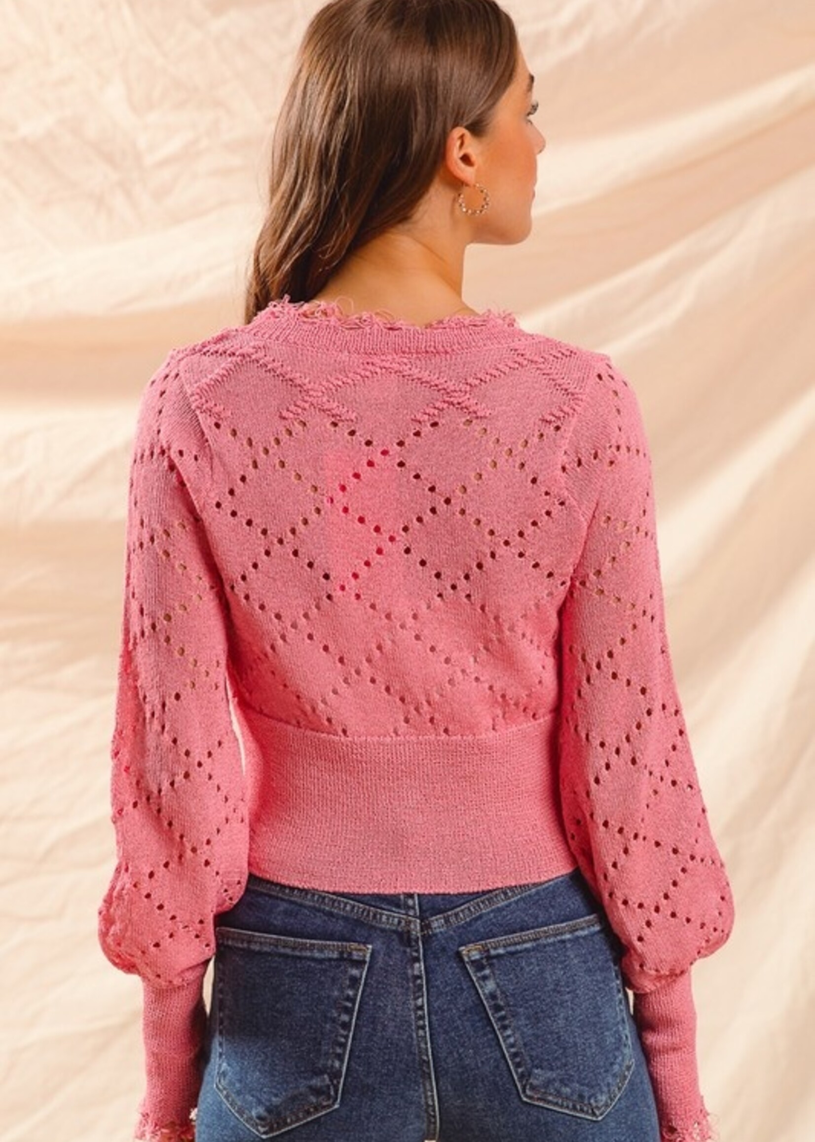 Frayed edge cardigan +4 colors