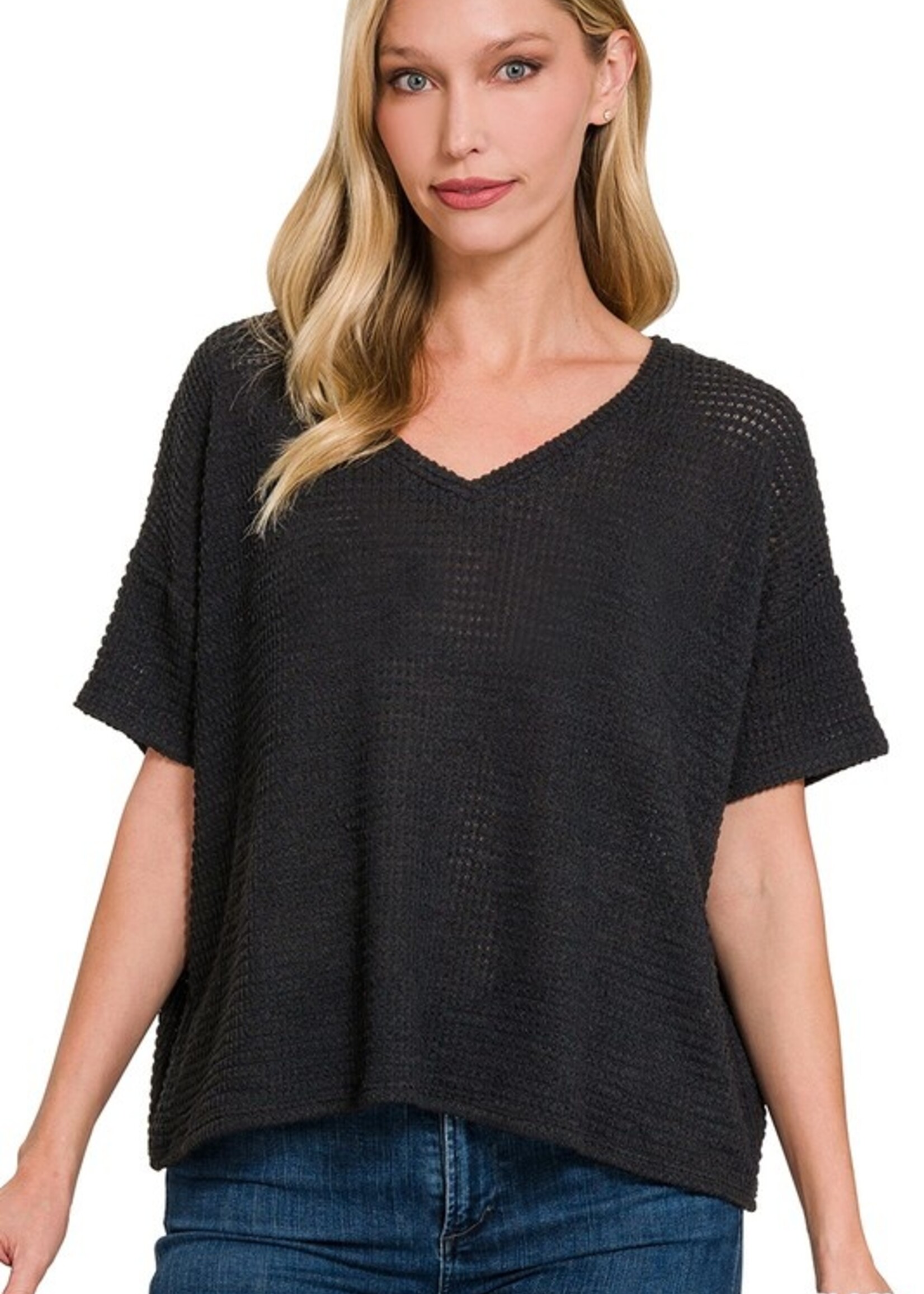 Thermal crop V neck +4 colors