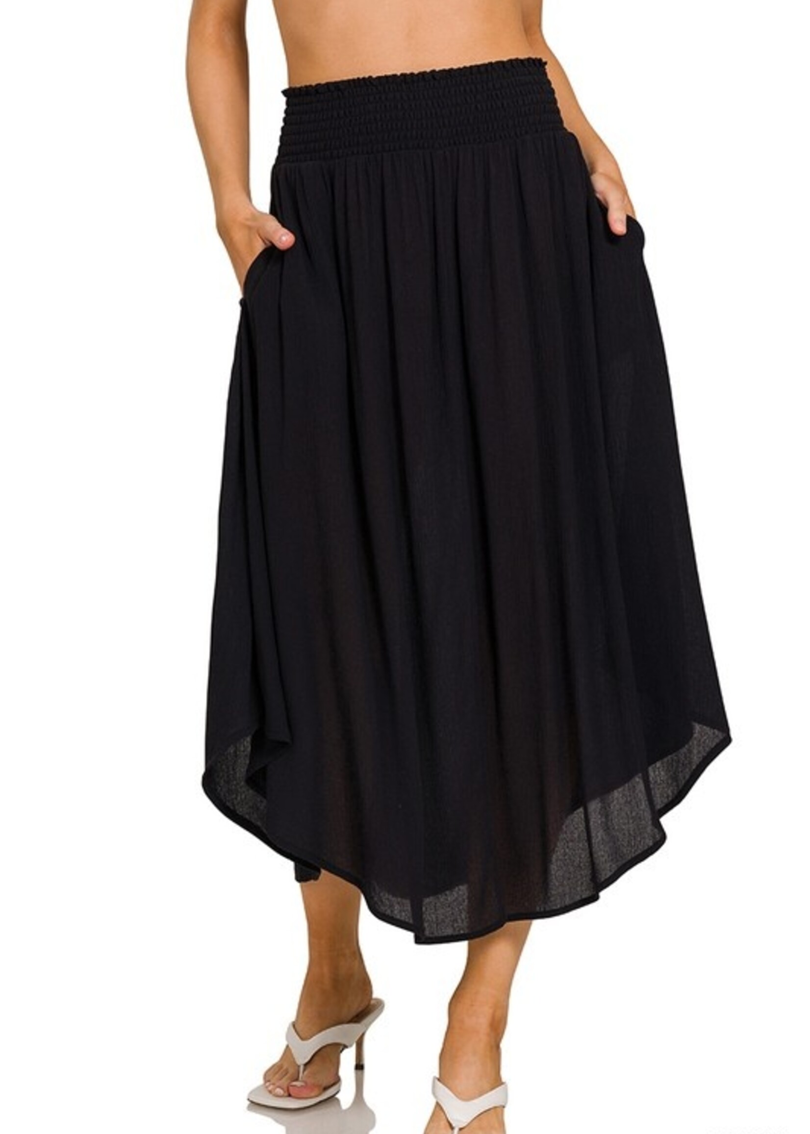 Crinkly midi skirt  +3 colors