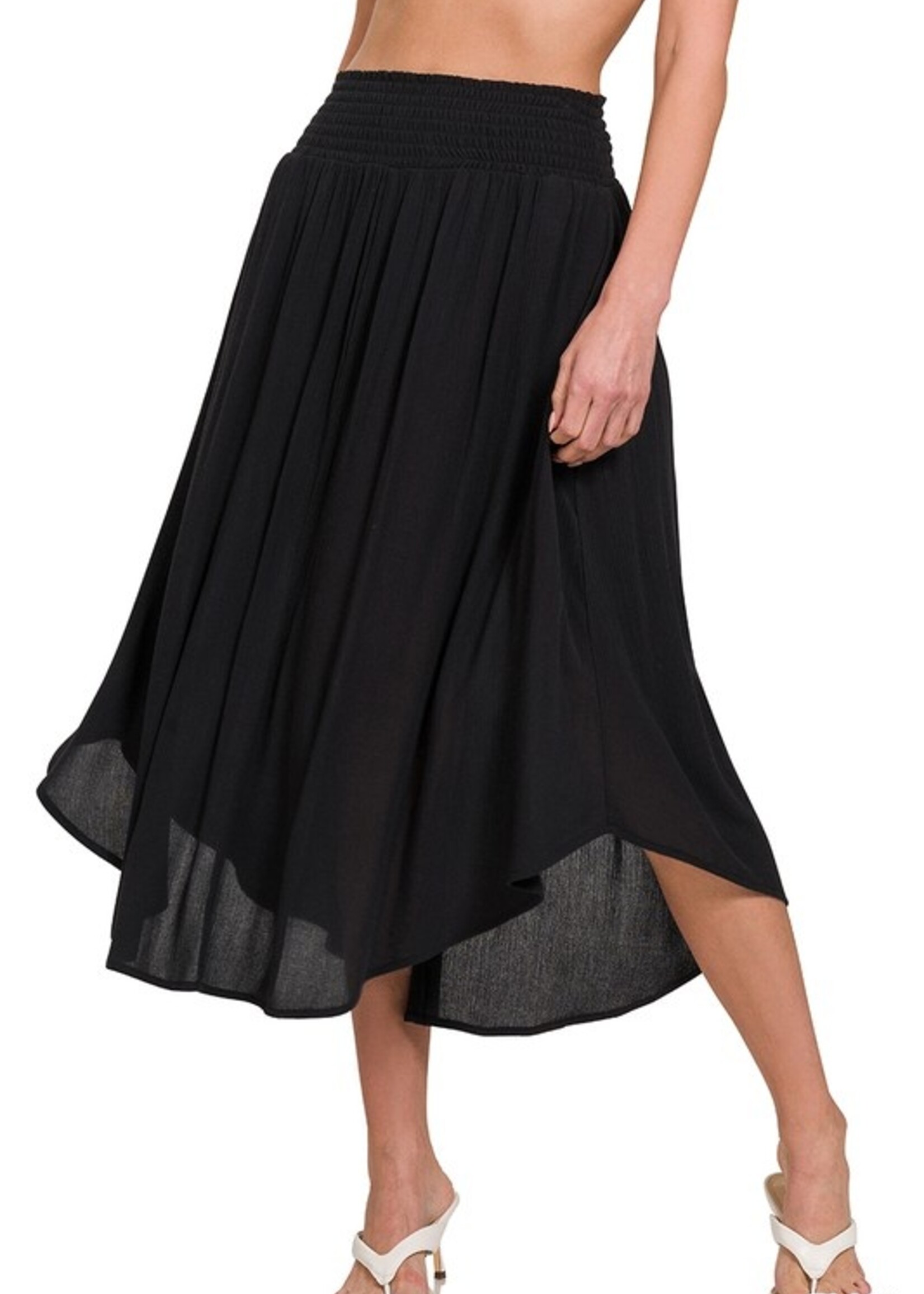Crinkly midi skirt  +3 colors