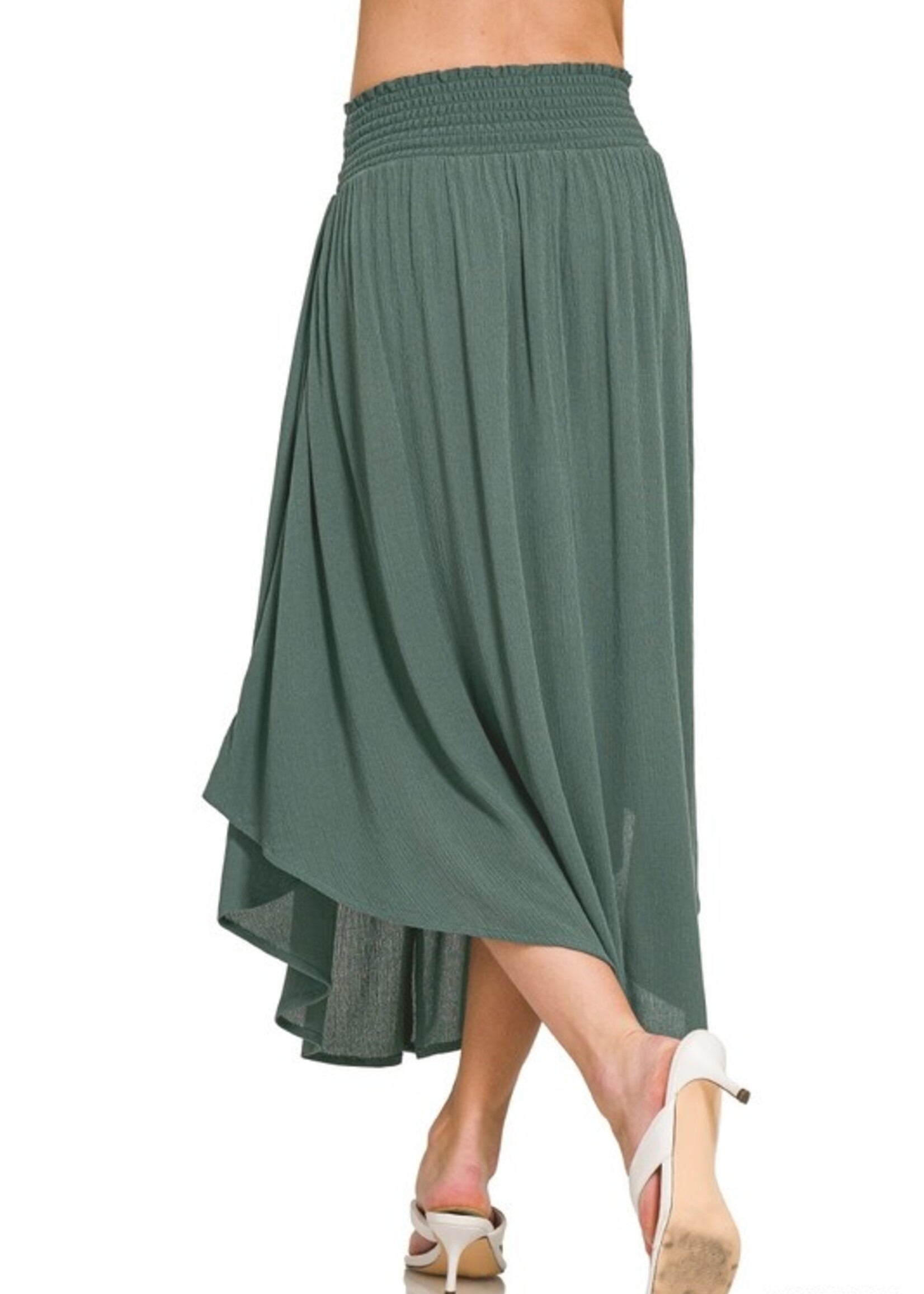 Crinkly midi skirt  +3 colors