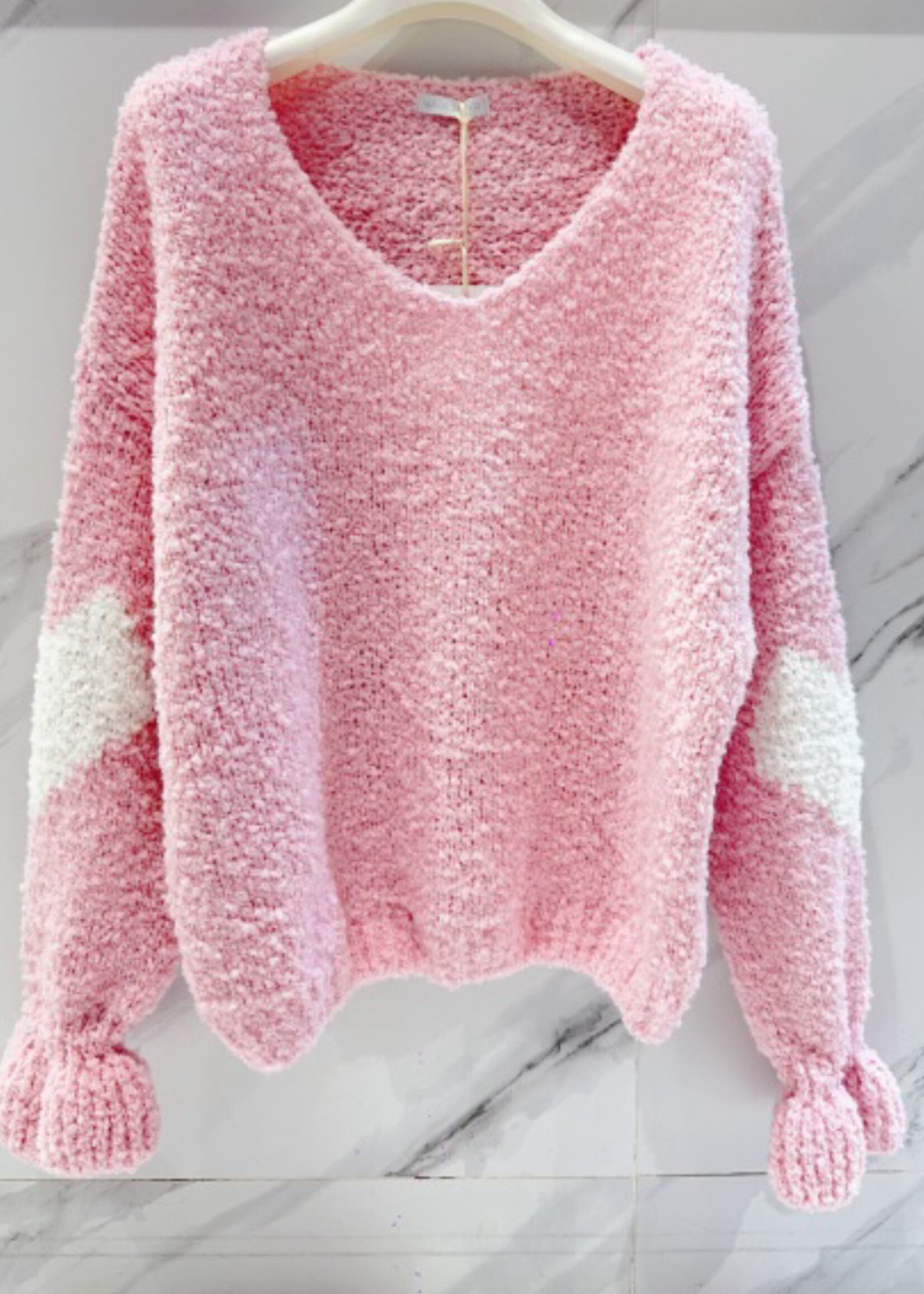 Heart sleeve sweater
