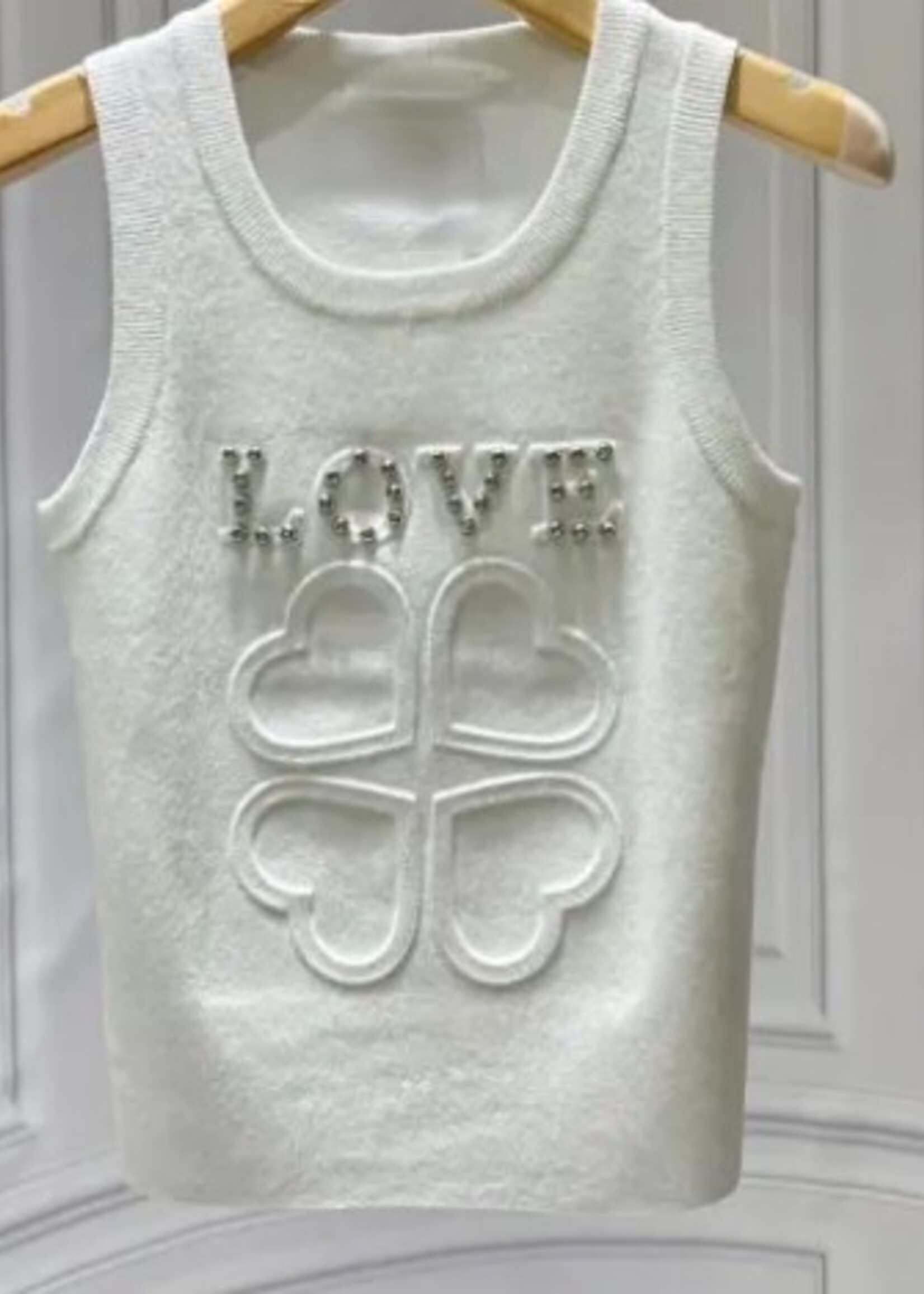 Rhinestone love tank + 2colors