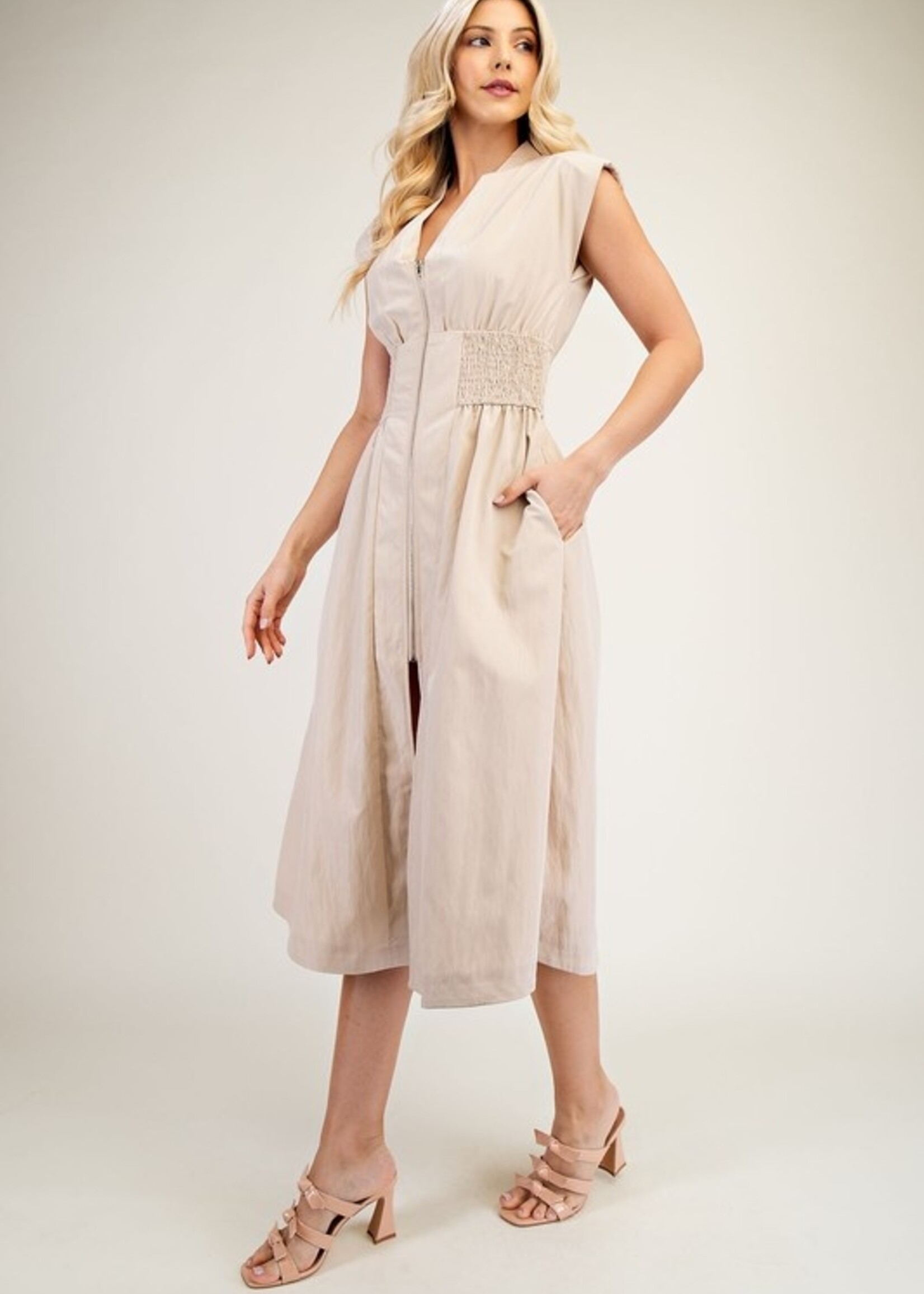 Zip front midi +3 colors