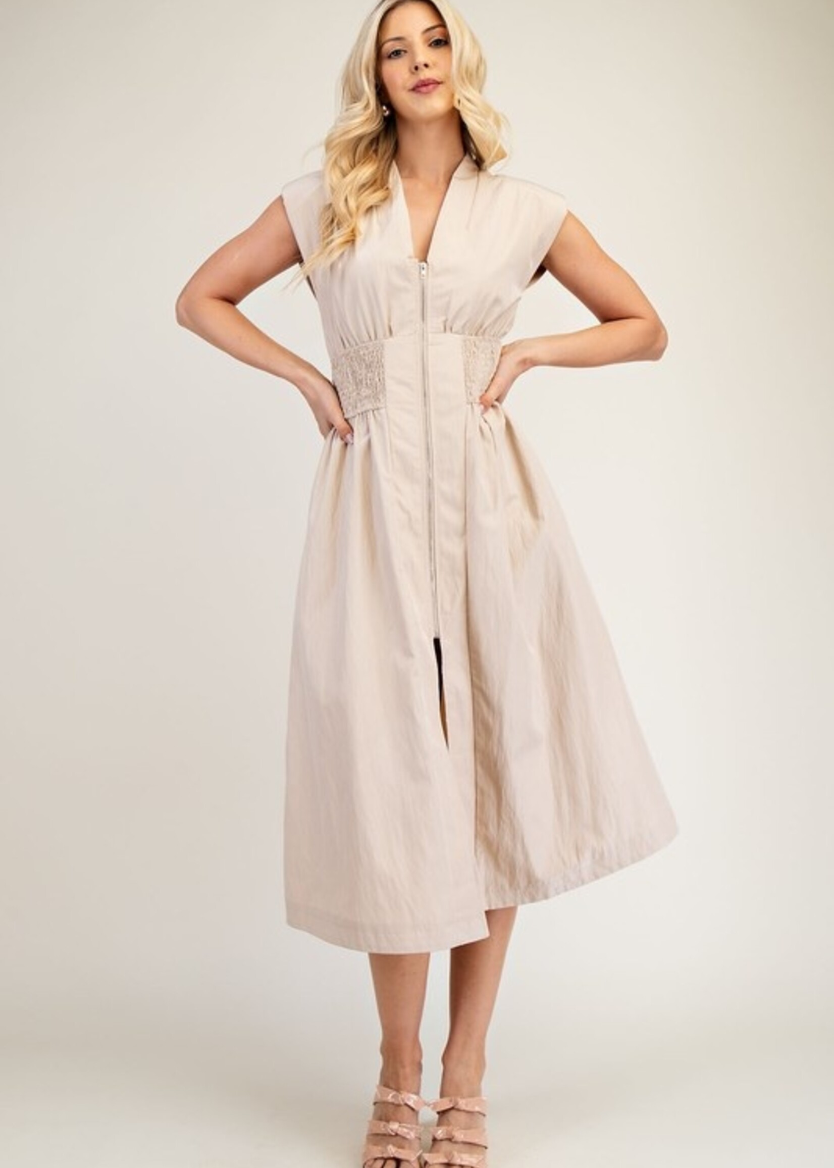 Zip front midi +3 colors