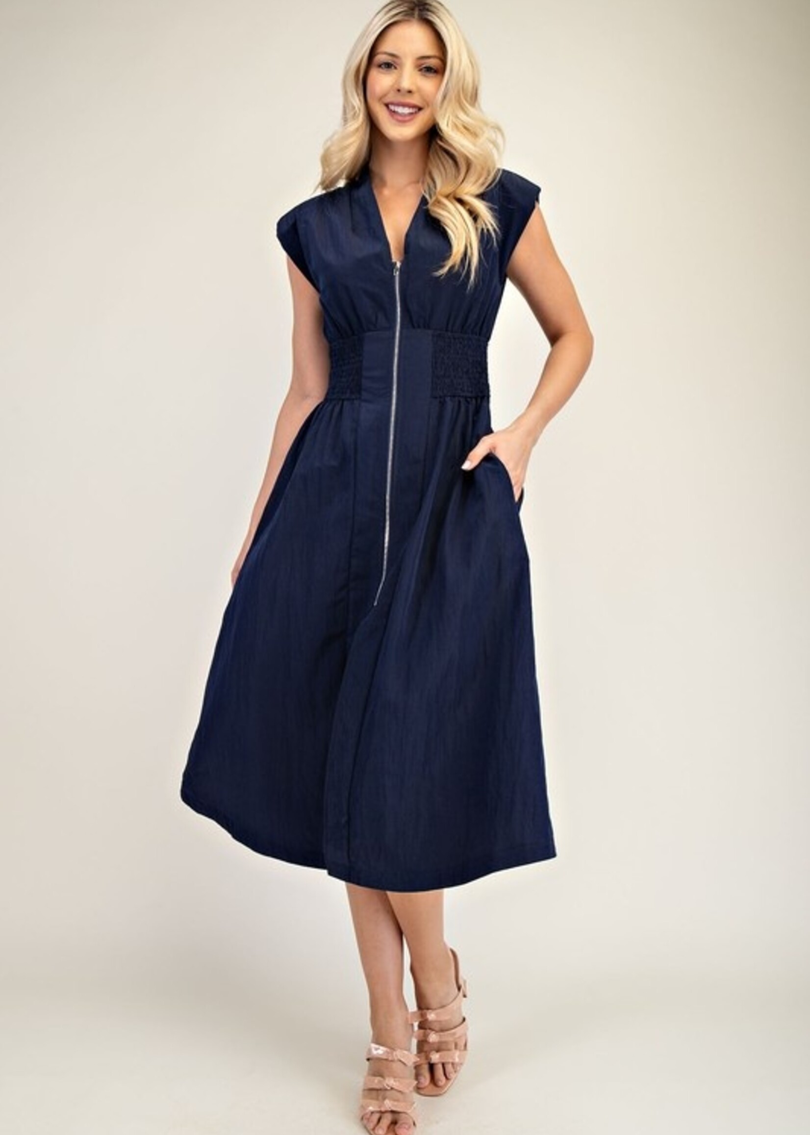 Zip front midi +3 colors