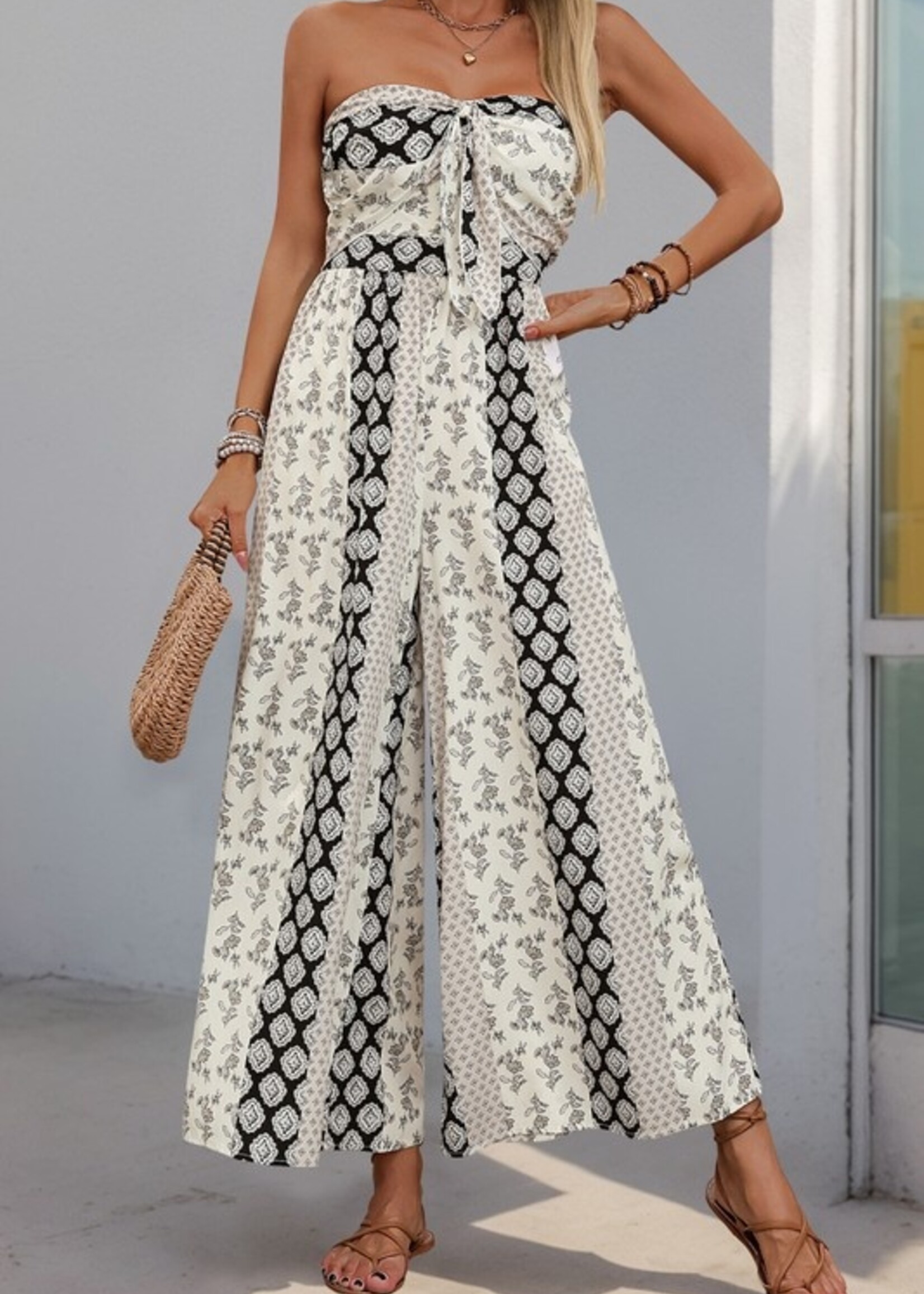 Patchwork jumpsuit +2 colors