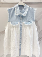 Sleeveless embroidered top