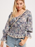 Lace edge blouse
