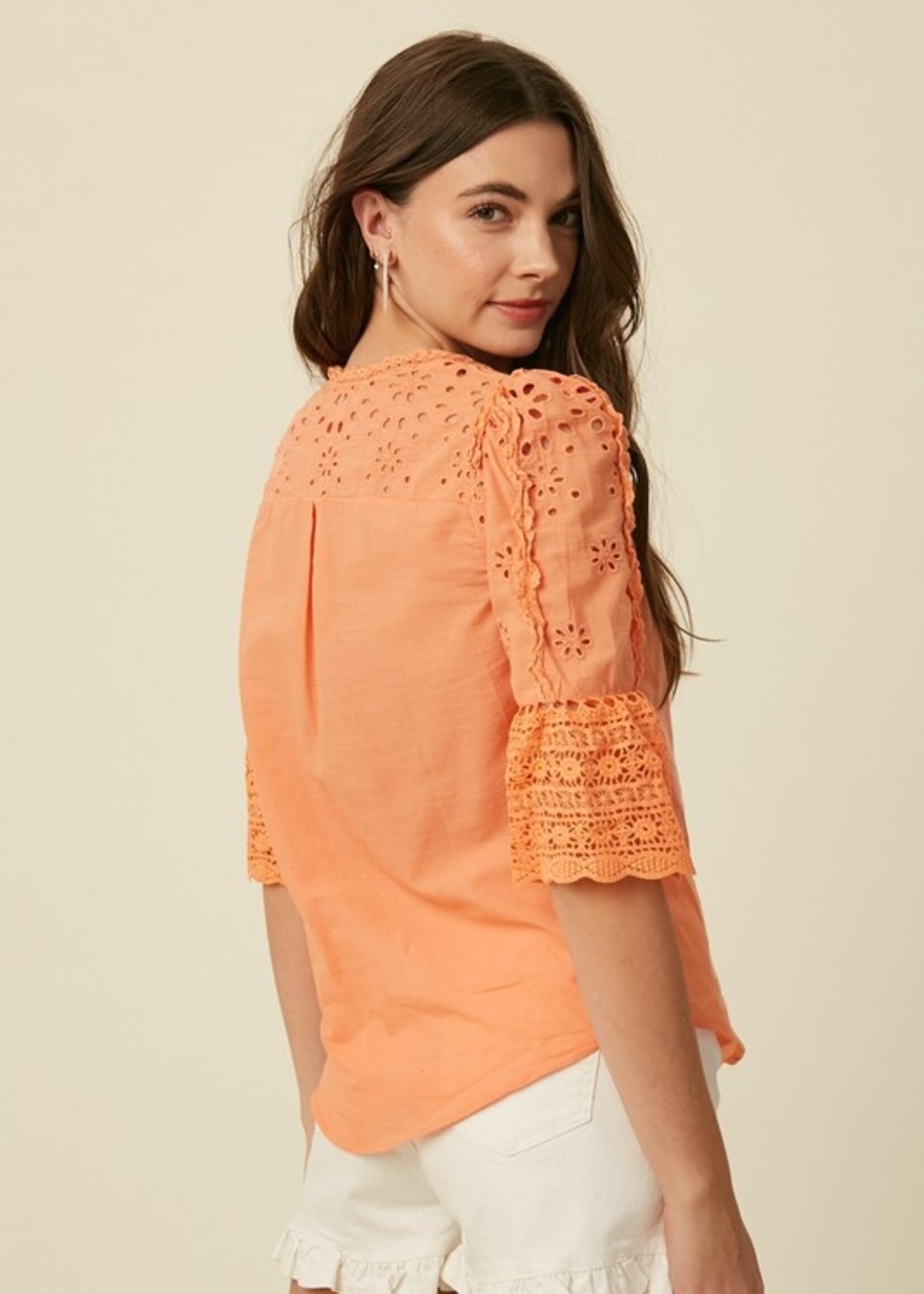 Embroidered button down