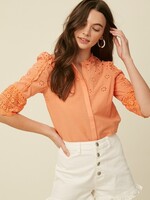 Embroidered button down