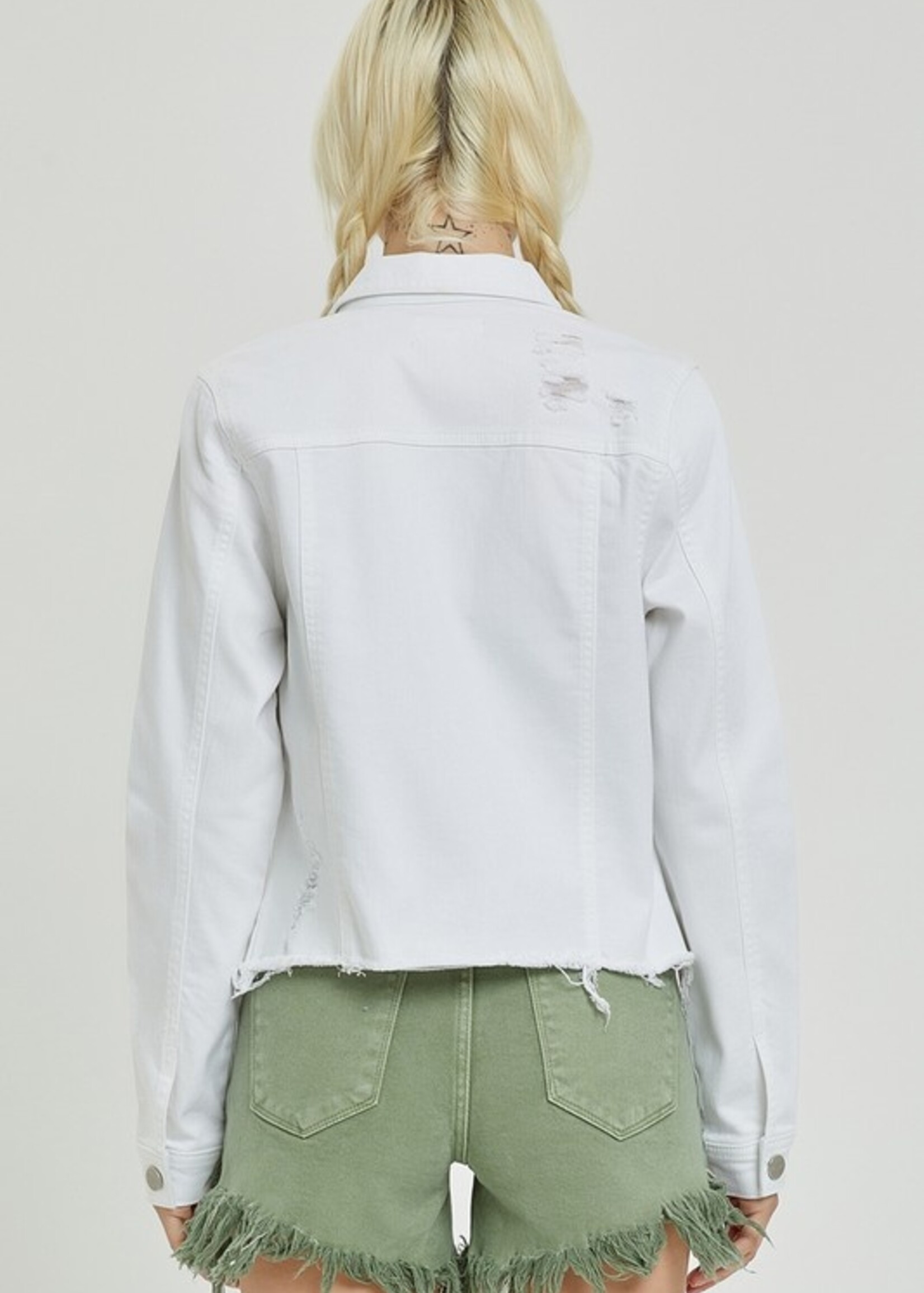 Fray hem jacket +2 colors