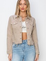 Fray hem jacket +2 colors